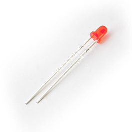 3 mm Red LED - Diffused