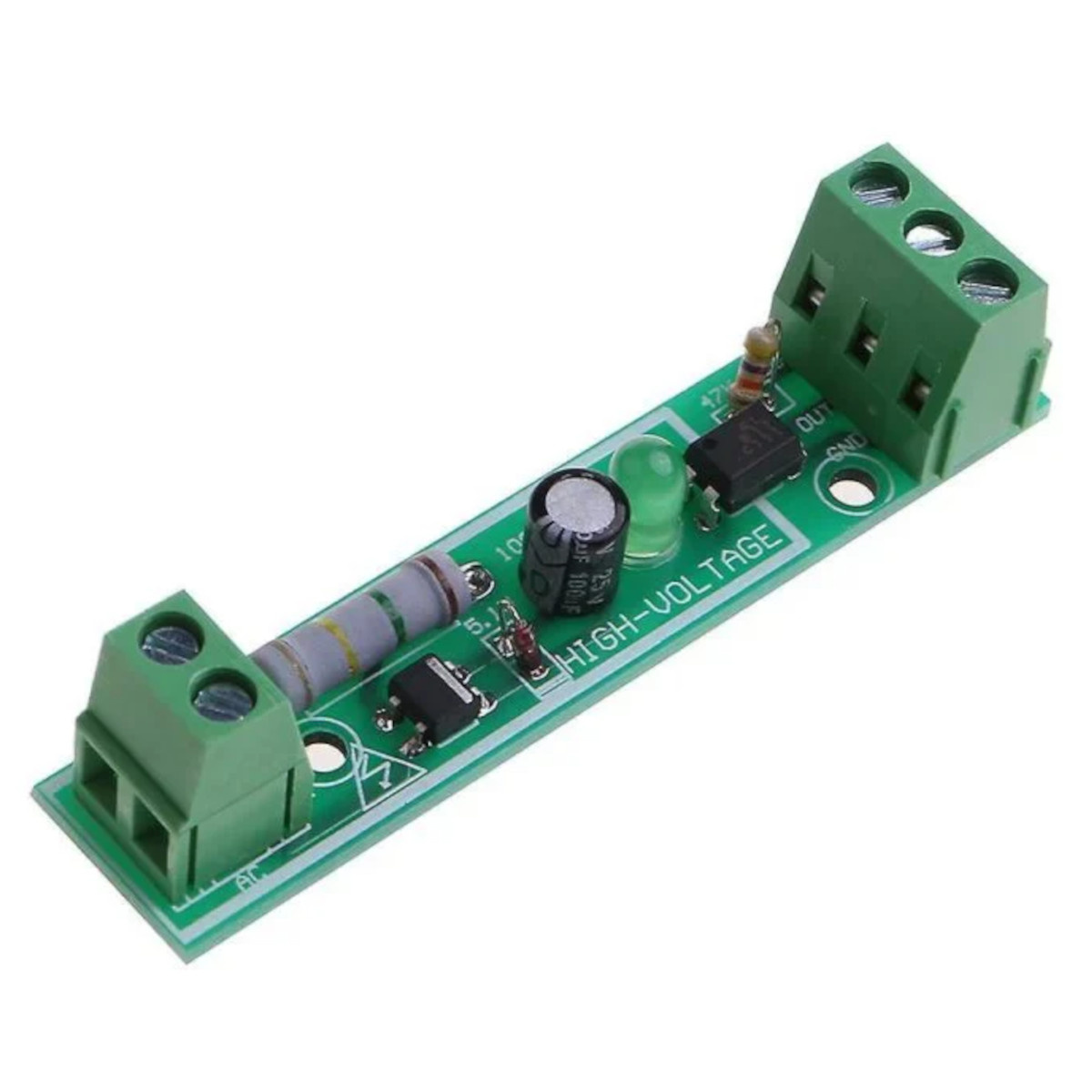 1-Channel 220V AC Mains Optocoupler Isolation Module - PLC Interface