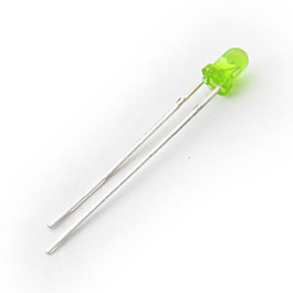 3 mm Green LED - Diffused