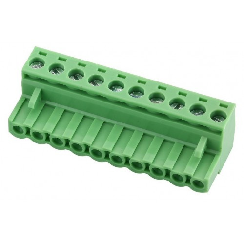 10 Pin Pluggable Screw Terminal Block Connector - Right Angle-5.08 Pitch