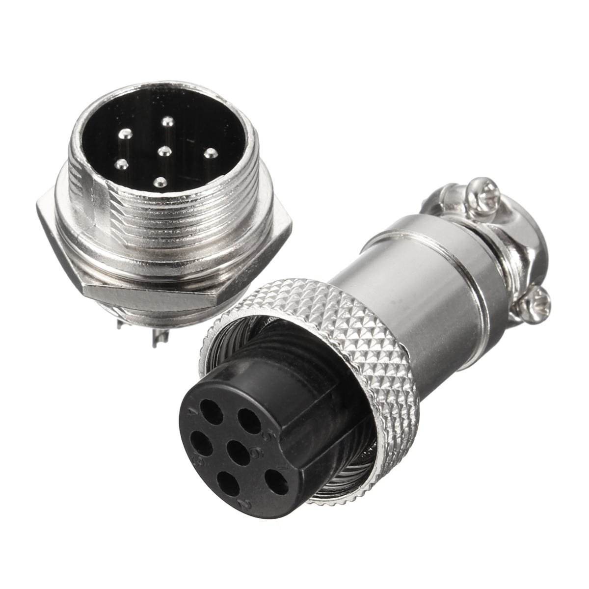 6 Pin GX20 Male Female Panel Mount Aviation Connector Plug