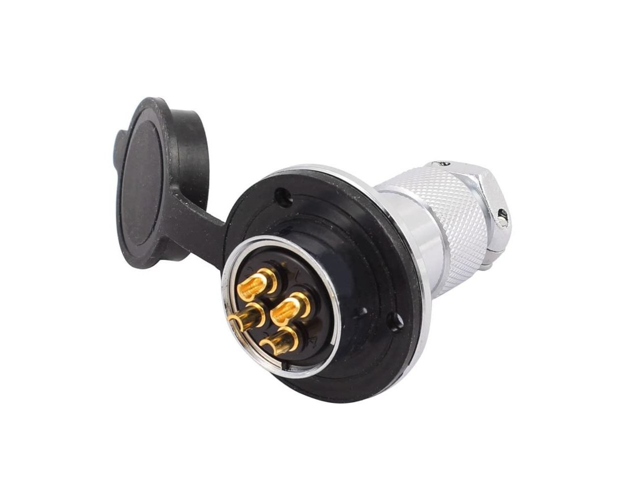 4 Pin GX30 Male Female Panel Mount Aviation Connector with 3 Hole Circular Flange