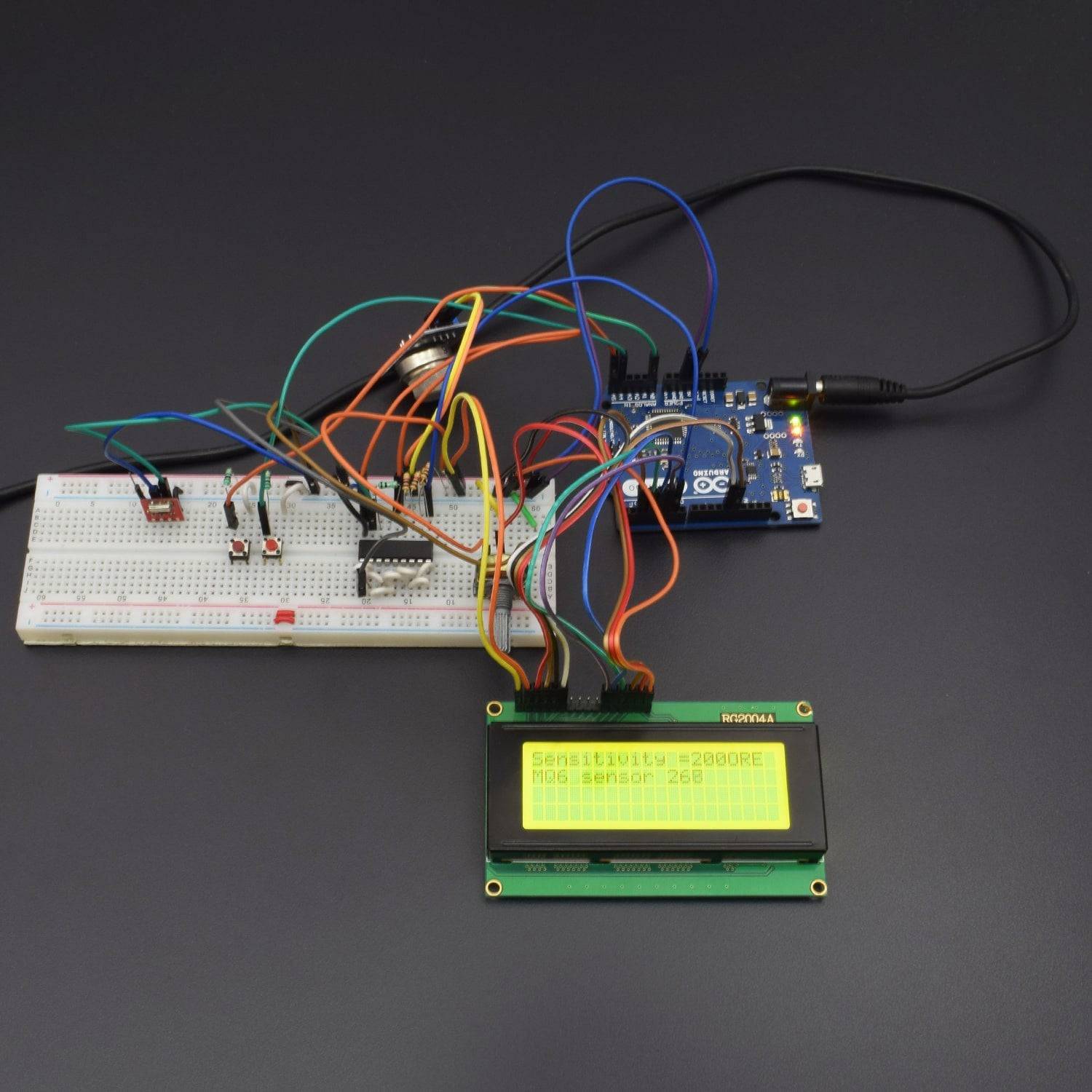 Make a wireless LPG gas detection alarm using MQ-6 gas sensor interfacing with Arduino Leonardo - KT787
