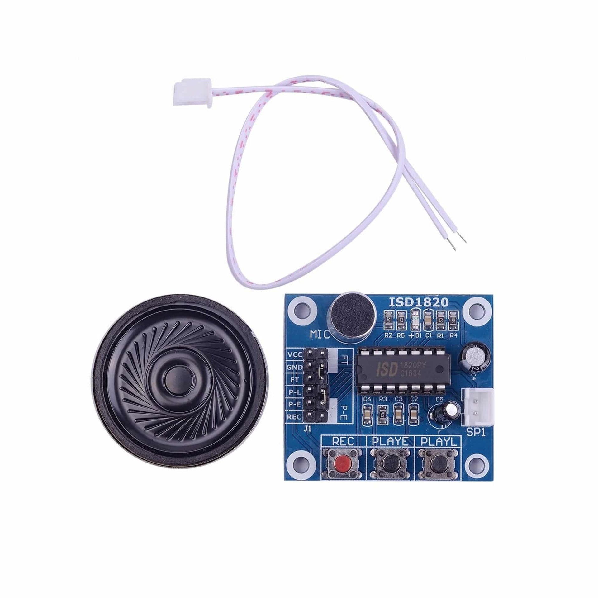 ISD1820 Audio Recording Module – Voice Recorder & Playback Board with Onboard Microphone and Speaker Output | Compatible with Arduino, Raspberry Pi & DIY Electronics | India