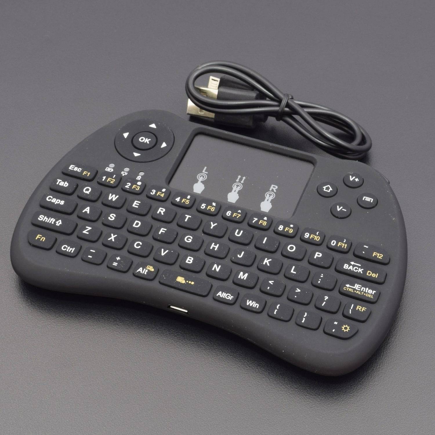 Mini Wireless Keyboard H9 2.4G Multi-media Remote Portable Handheld Mouse Touchpad Keyboard Black - RS713
