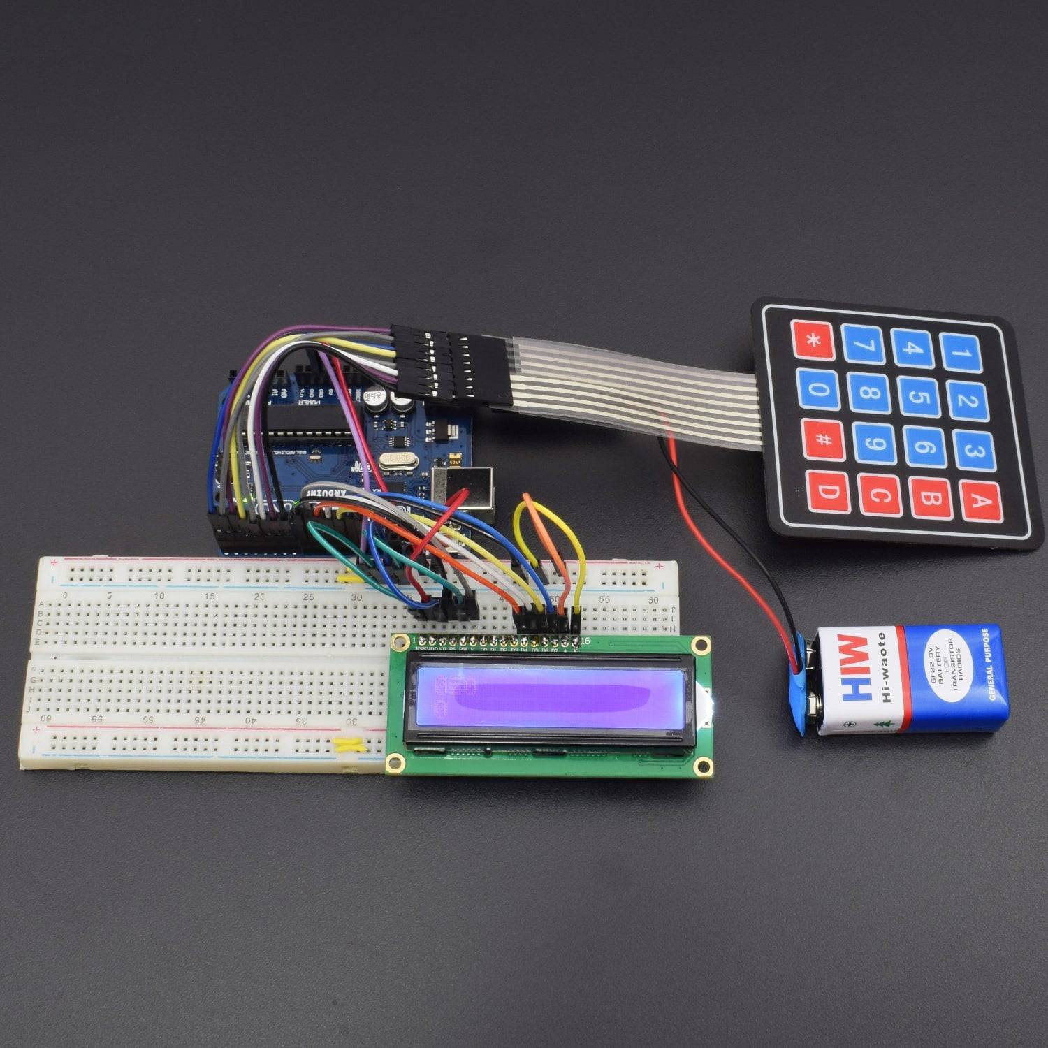 Make a calculator with the help of 4*4 keypad membrane interfacing with Arduino uno - KT810