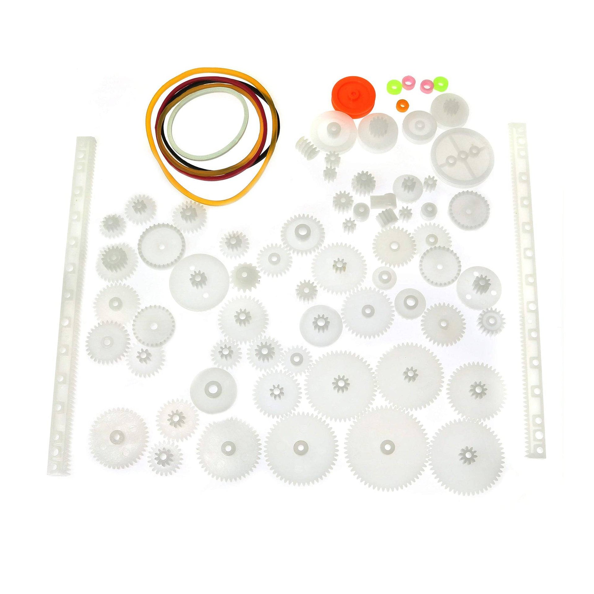 Assorted Worm Gear Set 34 Kinds Rack and Pinion Gear Pulley Plastic Shaft Worm Gear Reducer for Robot DIY Assorted Kit - AC139/RS3759