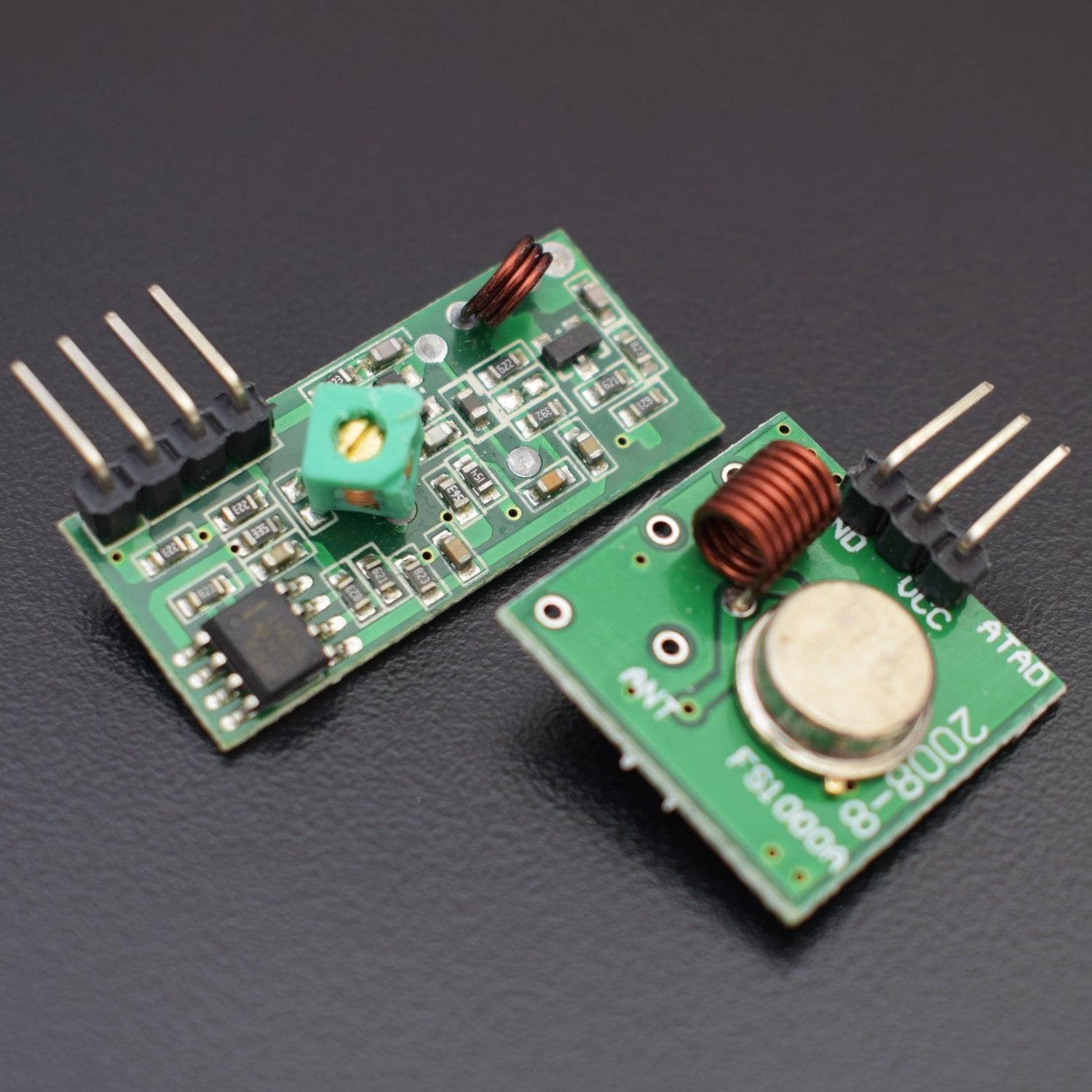 RF 315MHz module RF Transmitter Receiver Module 315MHz Wireless Link Kit + 315MHz Spring Antenna for Arduino - RS346