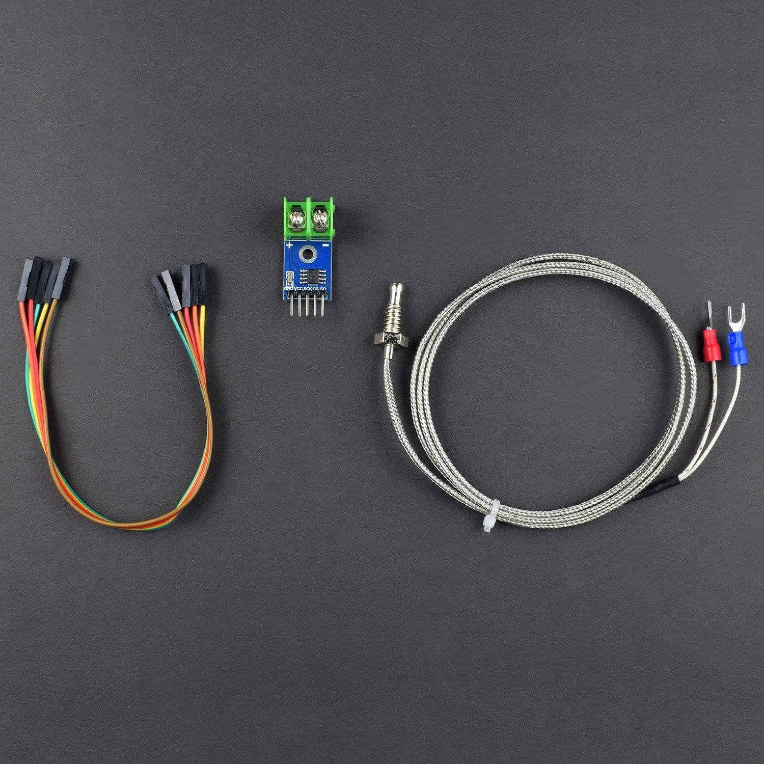MAX6675 Module + Type K Thermocouple Temperature Sensor 0~1024'C Temperature Testing Range for Arduino Raspberry Pi - RS070