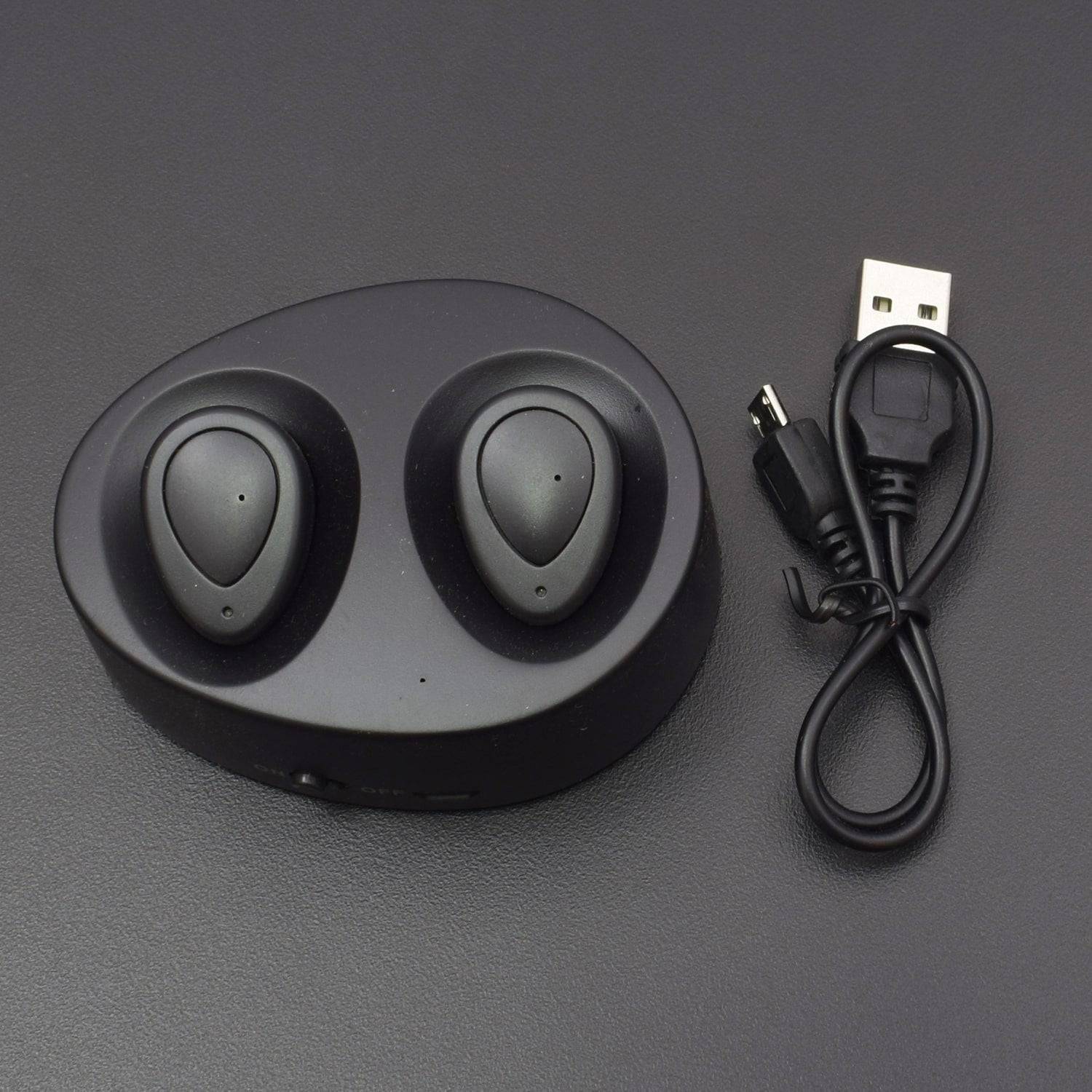 Mini BT Earbuds Earphone K2,Ounice Mini TWS Twins True Wireless BT 4.1 Sport Headphone Headset (Black A) - RS571
