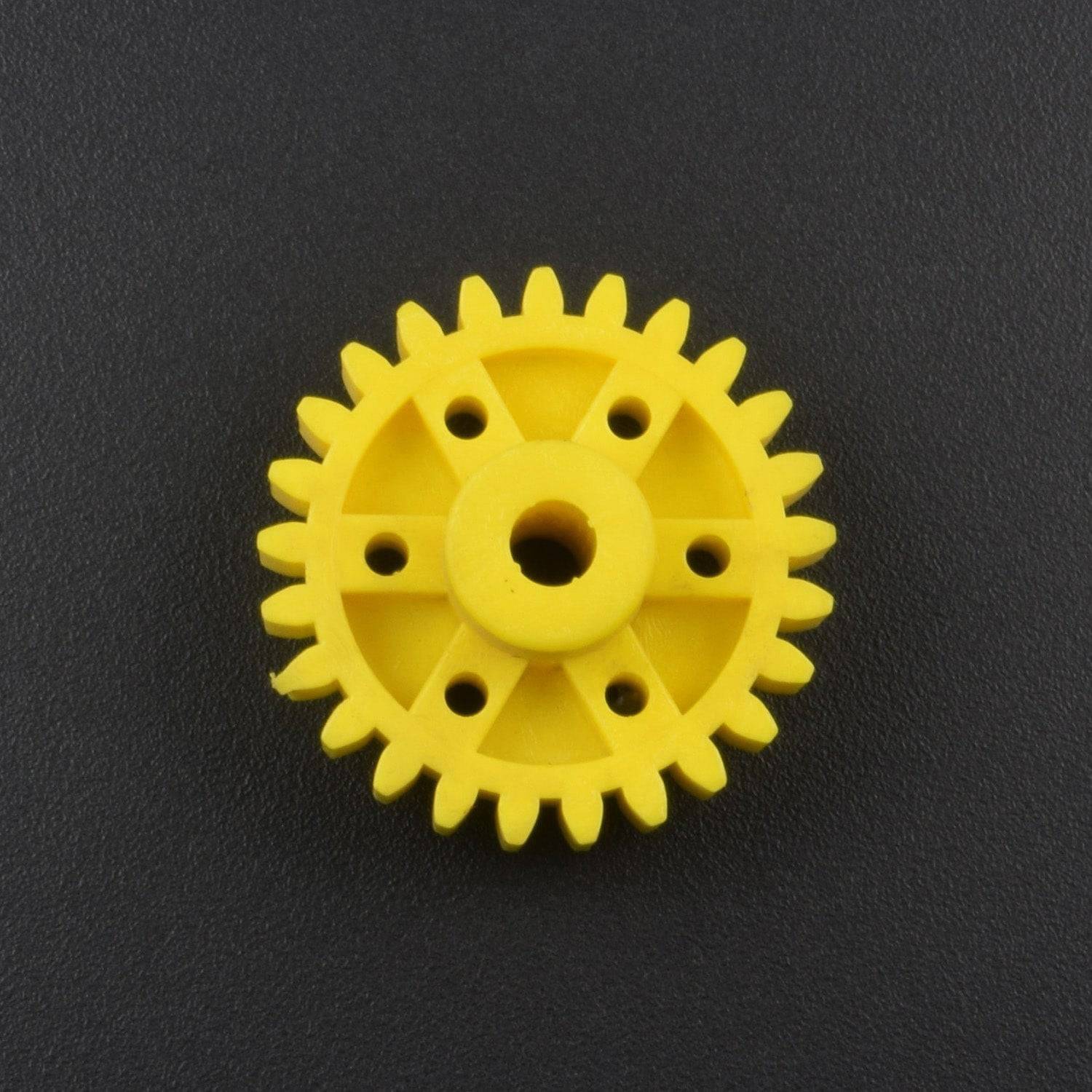 Plastic Spur Gear - Yellow - 6mm Circular Shaft - 25T -RK029