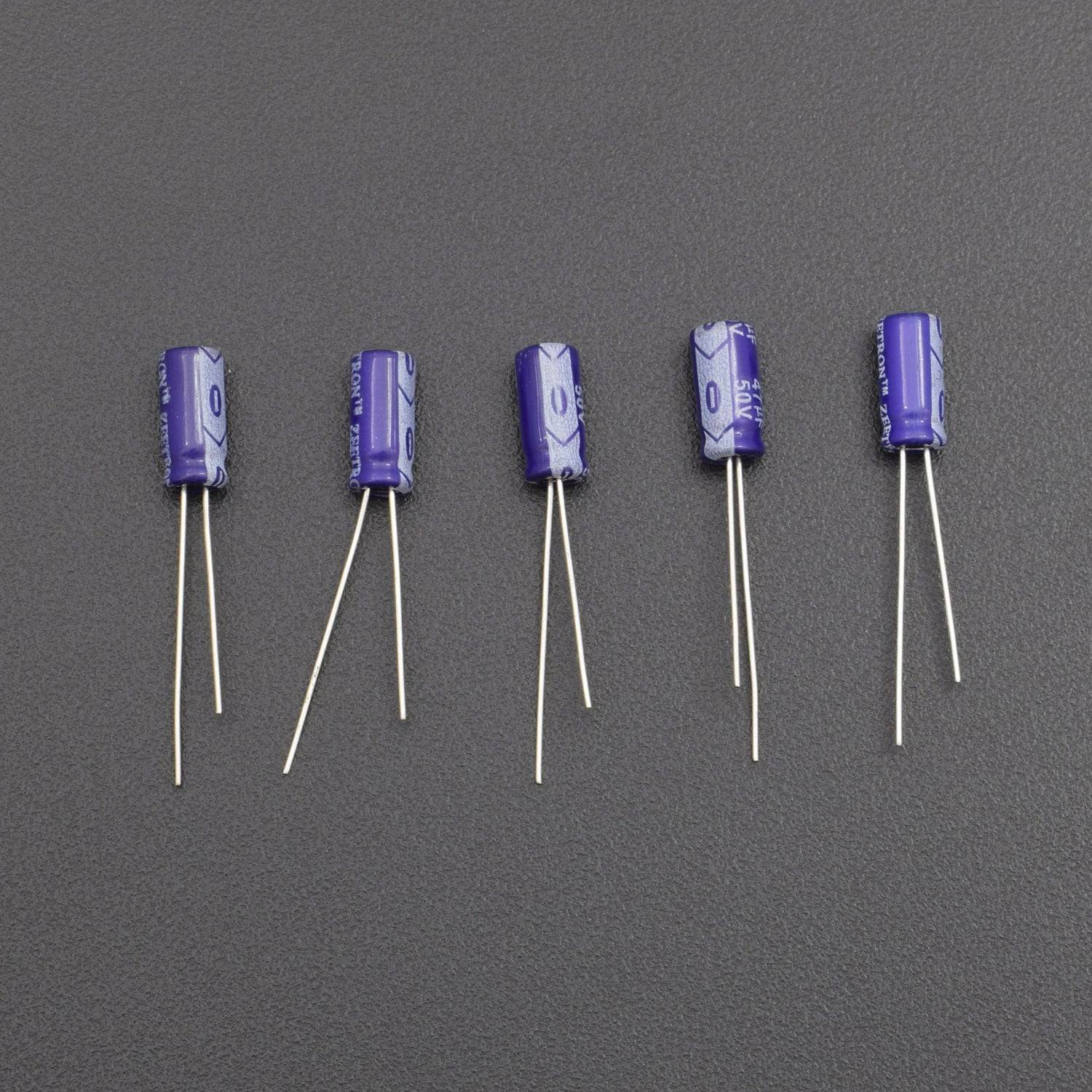 47uF 50V Electrolytic Capacitor 5Pcs - RS748