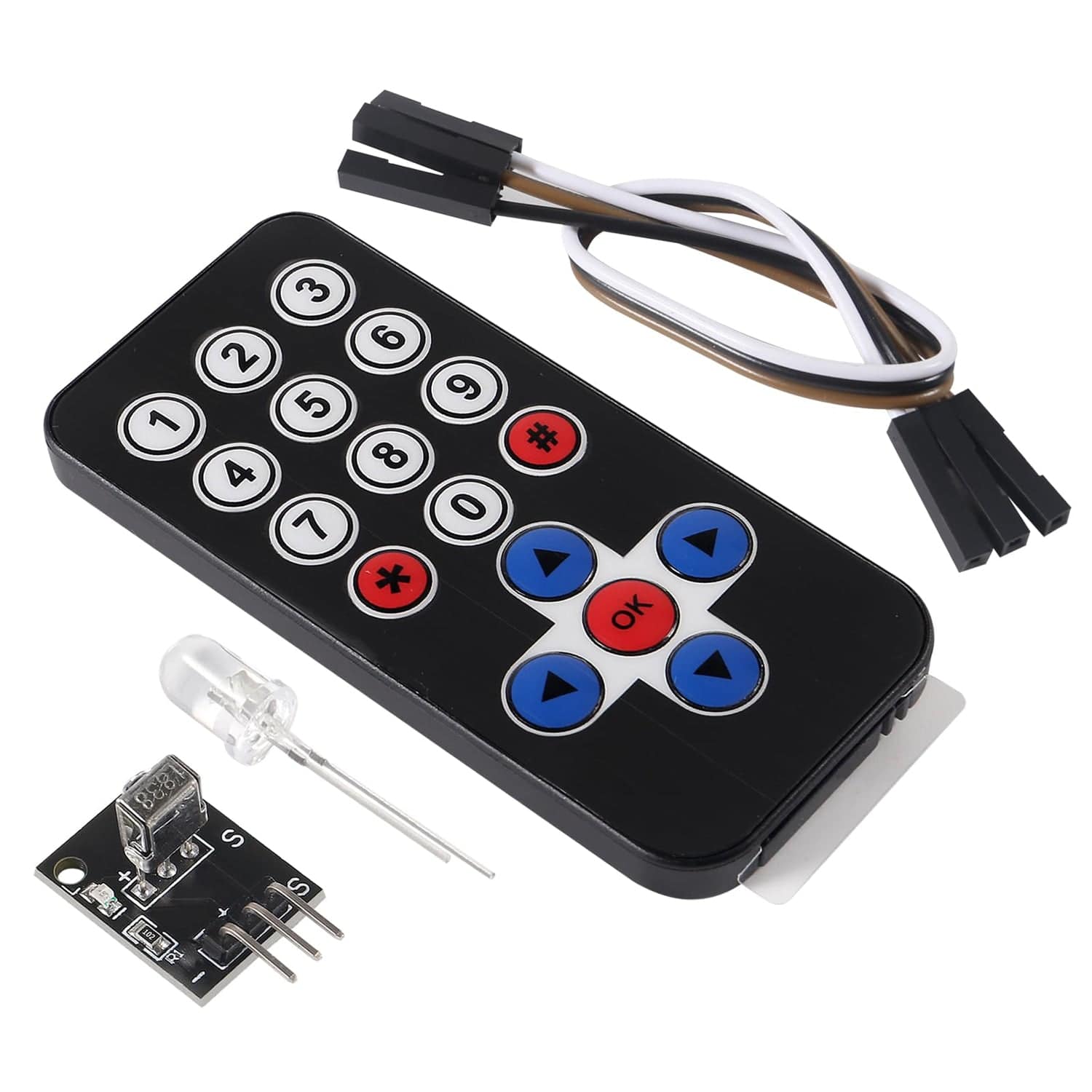 IR Remote Control Module Kit - Infrared Receiver & Transmitter for Arduino, DIY Electronics & Robotics Projects