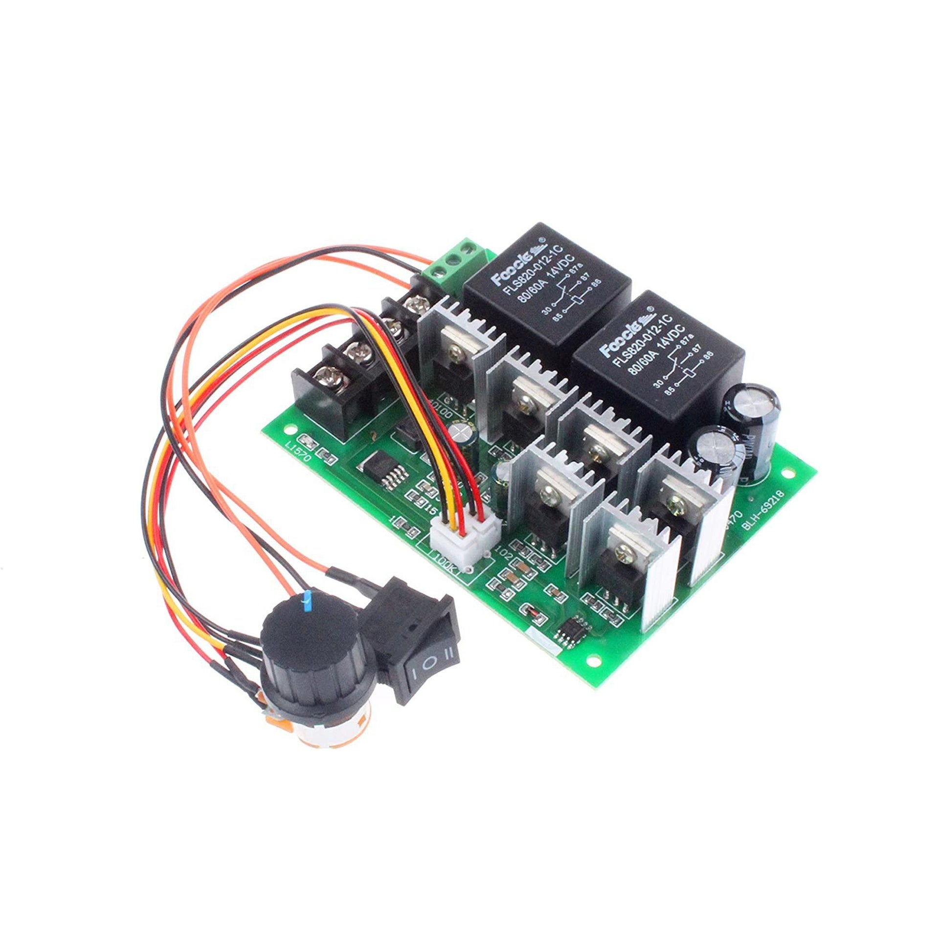 PWM Speed Controller PWM Electronic Governor 40A DC 10V-50V 12V / 24V / 36V / 48V Brushed DC Motor Controller Switch - RS1082