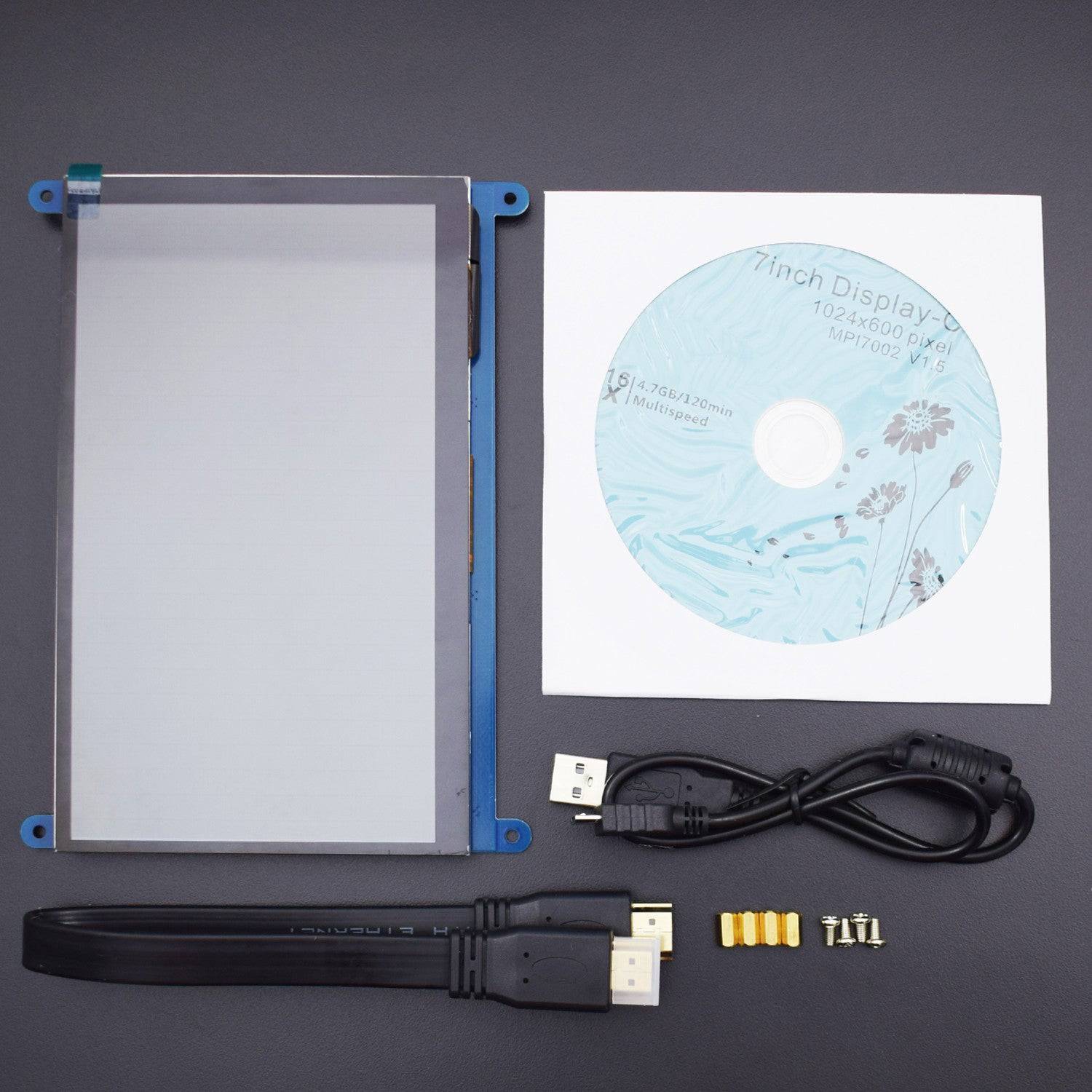 7 inch 1024x600 HD Screen Touch Function HDMI TFT LCD Display Monitor For Raspberry Pi B Plus/2B, Pi 3B, Pi 4B- RS548