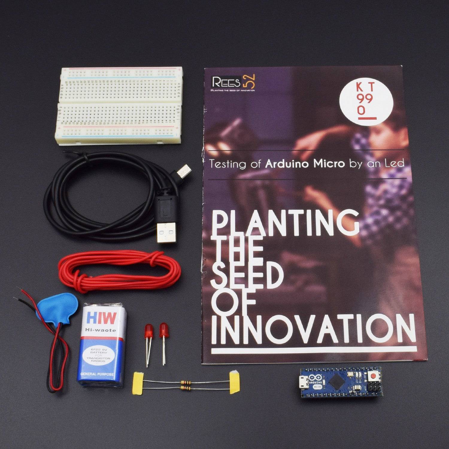 Testing of Arduino Micro by Blinking an Led - KT990