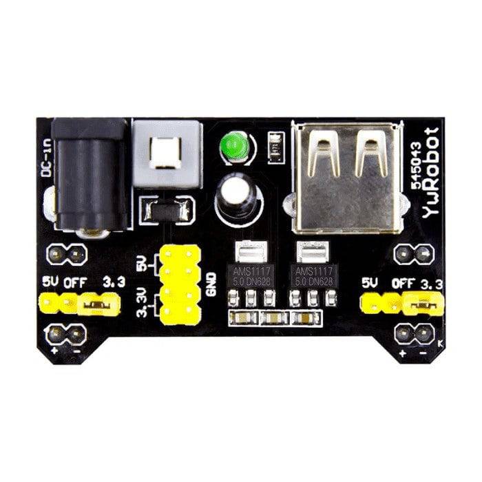 MB102 Breadboard Power Supply 3.3V 5V Module For Arduino PCB DIY Electronics Projects - Black - ML016