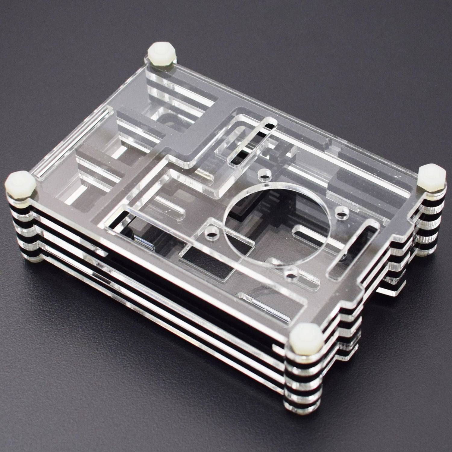 Raspberry Pi 3 Acrylic Case 9 Layer Box Cover With Cooling Fan Hole Shell Compatible Raspberry Pi 2/3 Model B and B Plus- RS1014