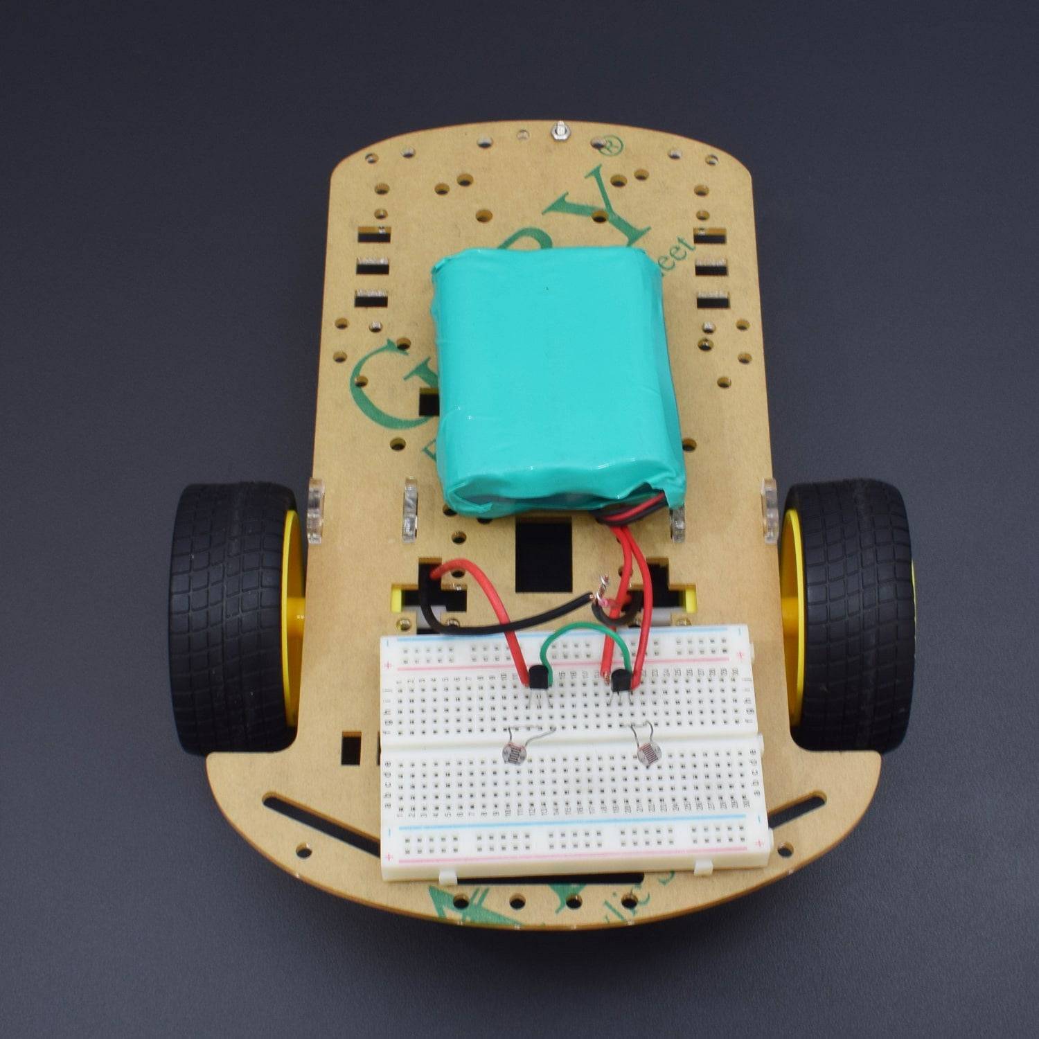 Make a robot car using LDR and transistor 3906 - kt888