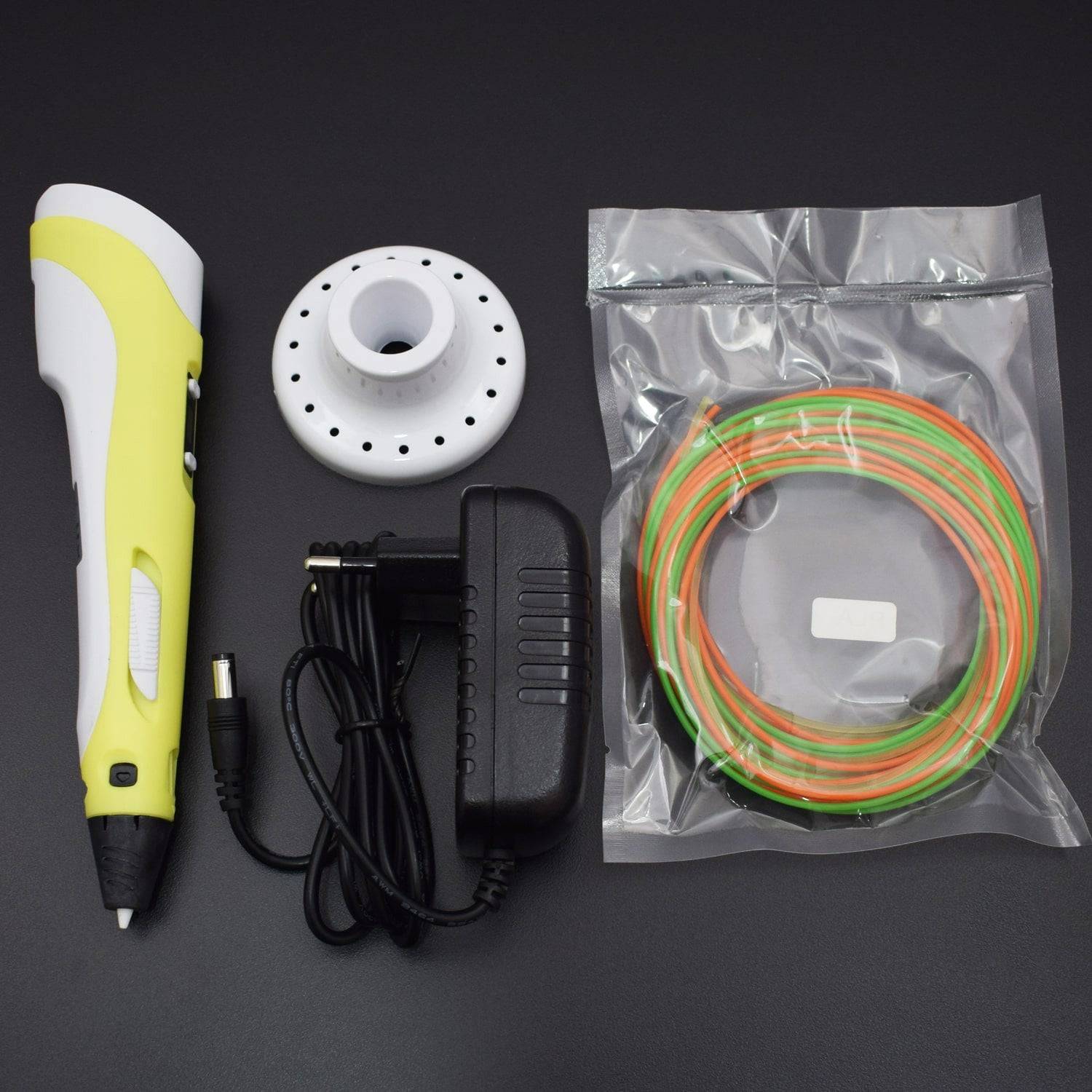 3D Printing Pen with LCD Screen, For Doodle Model Making and 3D Modeling, With PLA Filament, Perfect Gift (Yellows) - RS151