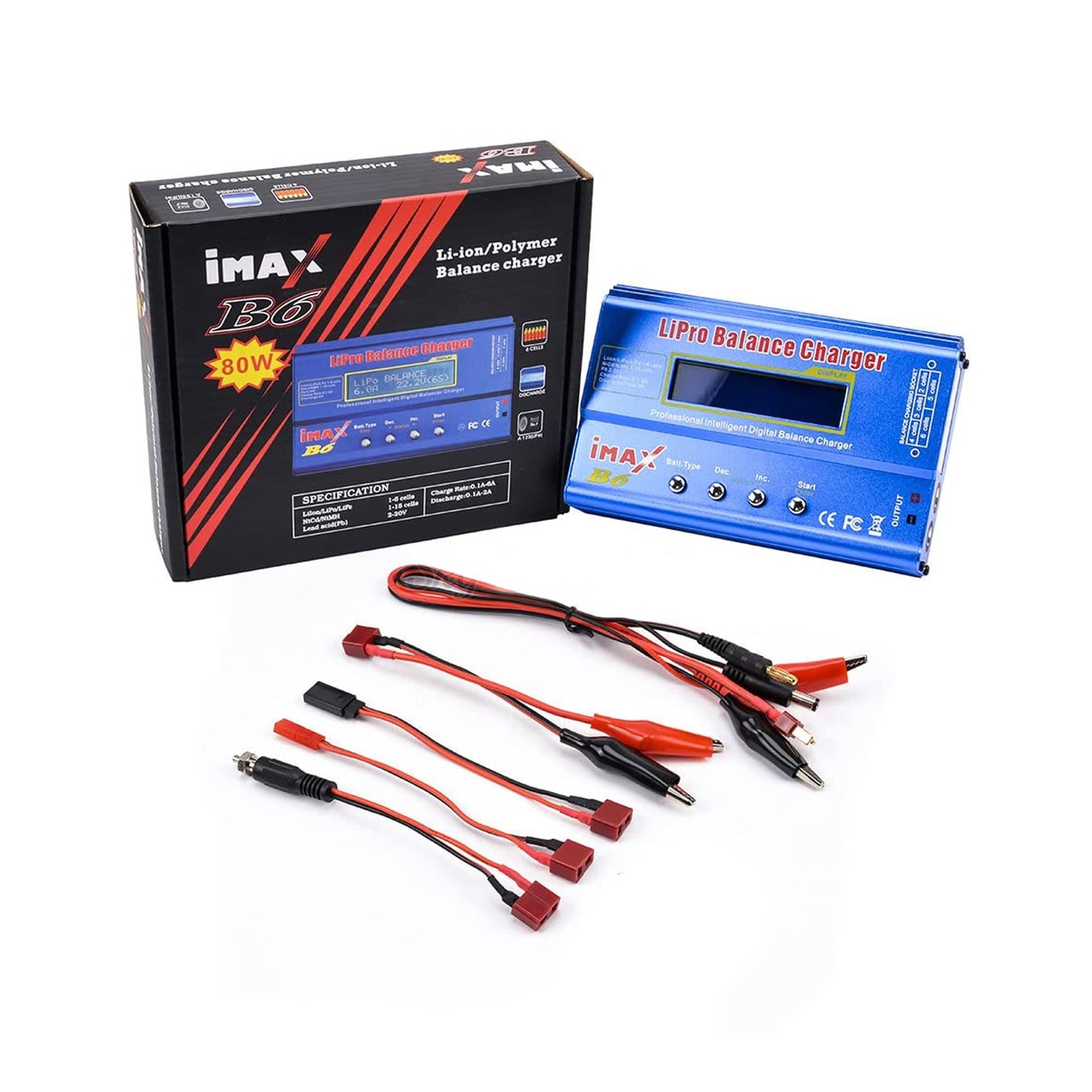 iMAX B6 Charger iMAX B6 80W 6A Charger/Discharger 1-6 Cells - Clone - RS235/RS5806