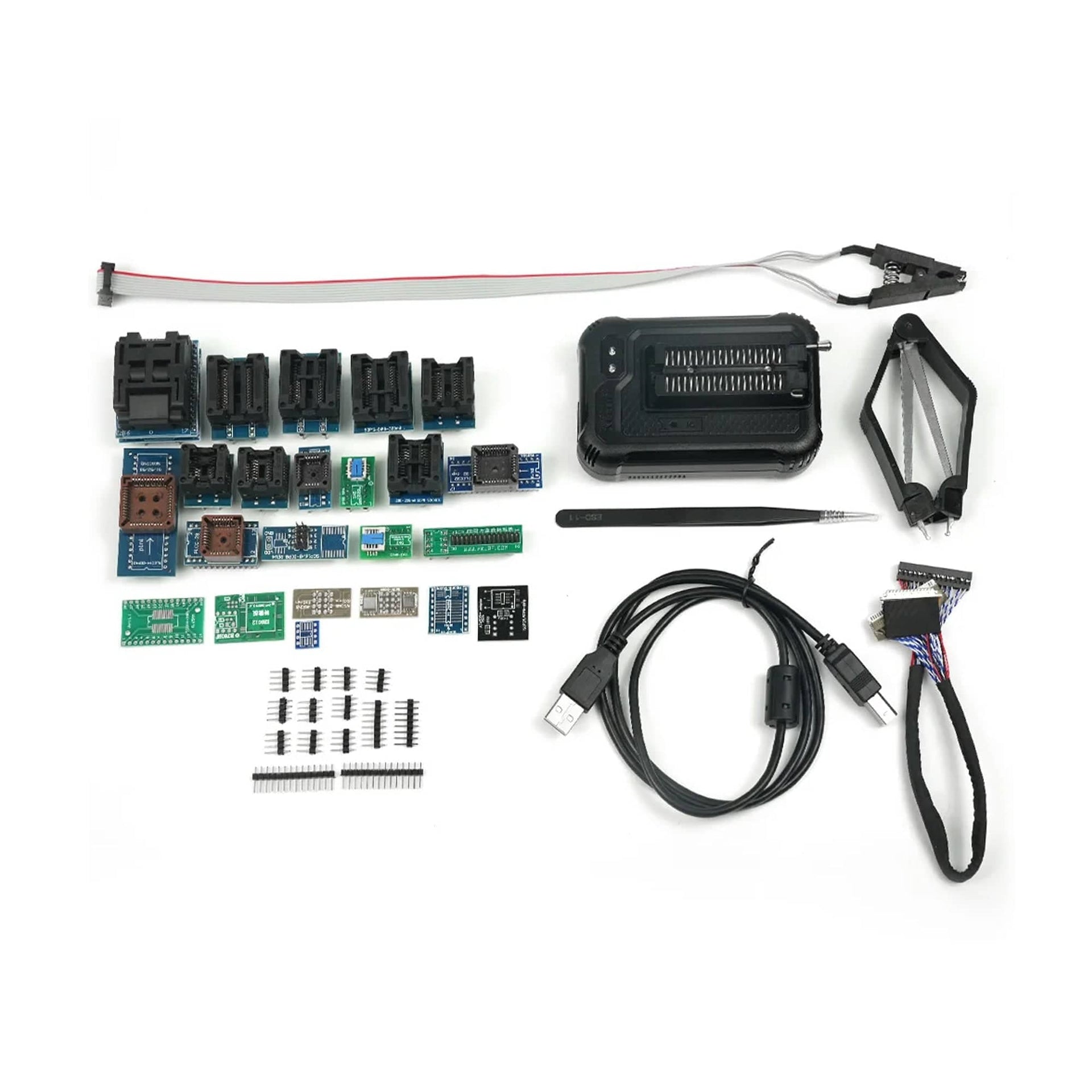 T48 Universal Programmer T48 (TL866-3G) with 17 Adapters USB Universal Programmer Set TL866CS TL866A Upgraded for SPI/Nor/NAND Flash/EMMC BGA/TSOP/PLCC - NA262