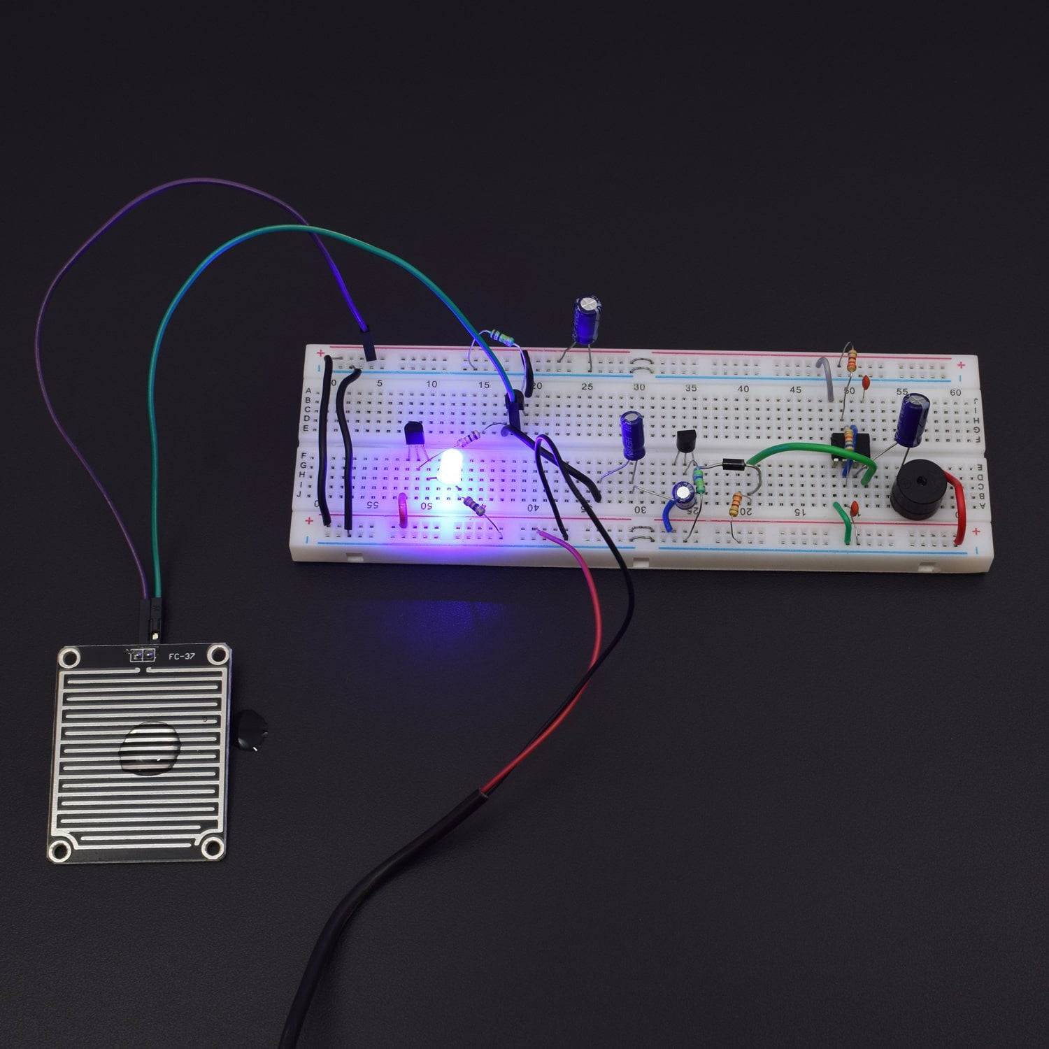 RAIN ALARM CIRCUIT USING 555 TIMER IC - KT856