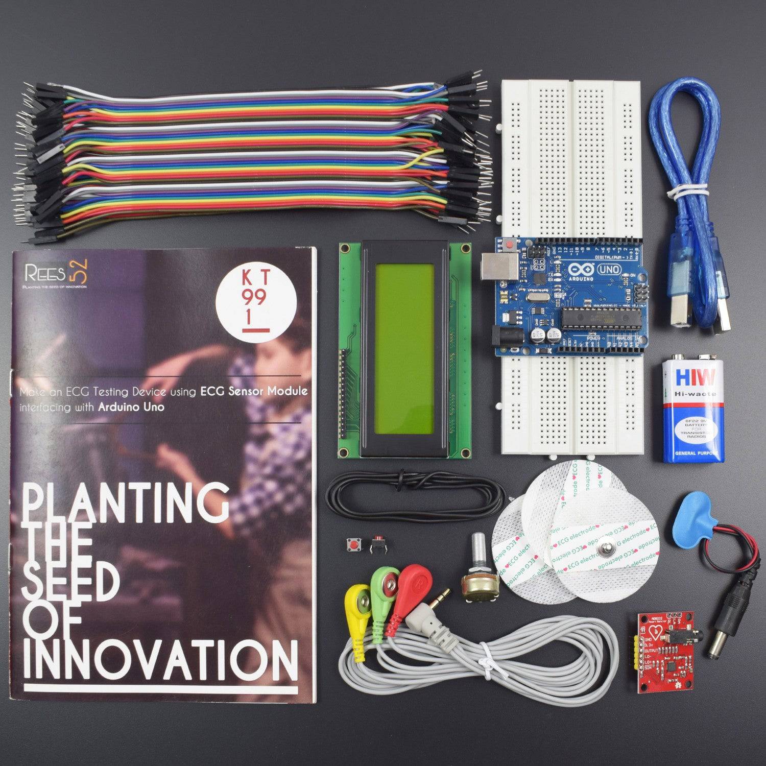 Make a ECG Testing Device using ECG Sensor Module interfacing with Arduino Uno - KT991