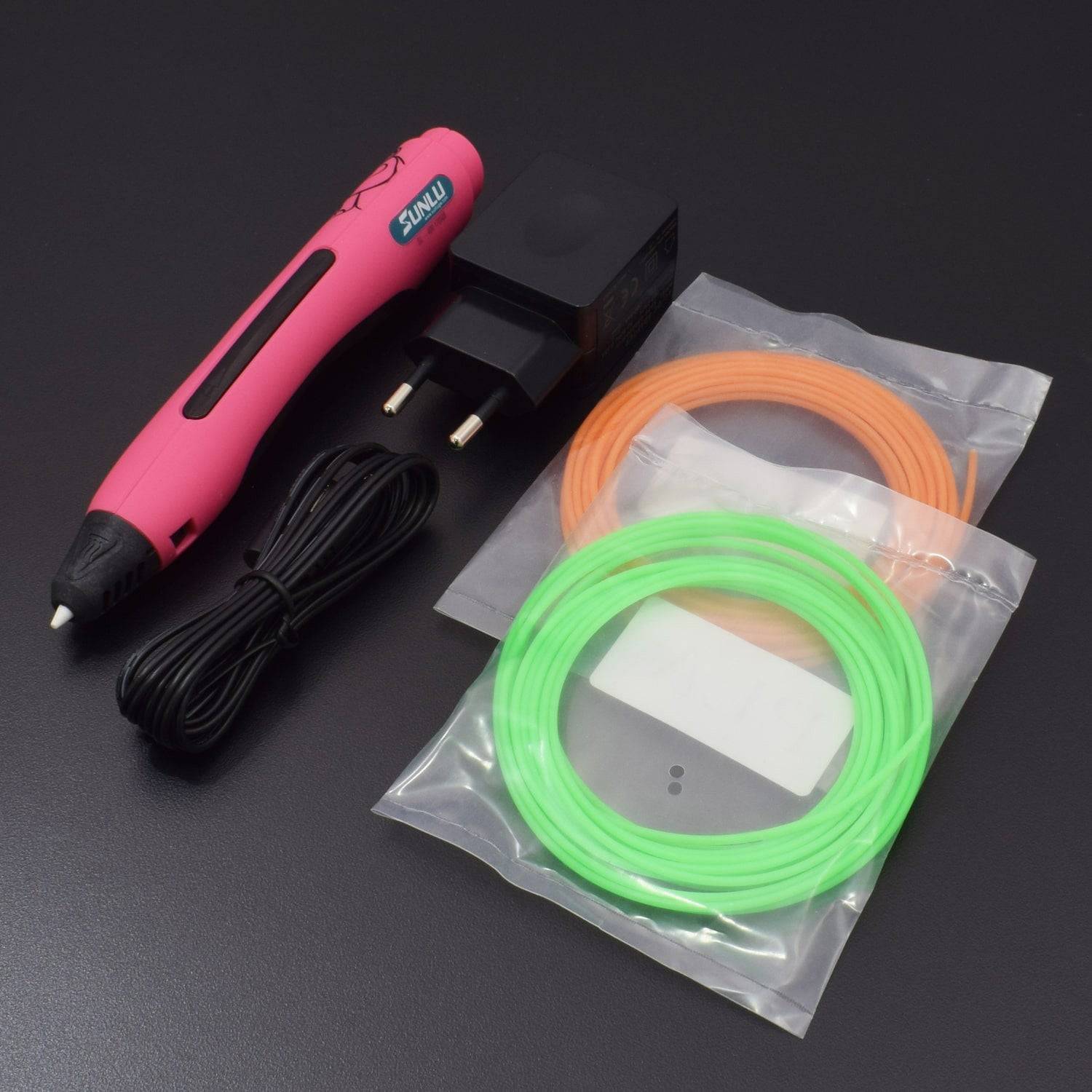Intelligent 3D Pen with 2 PLA Loops Filament Refills, Gift for Kids, Develop Imagination 3D Printer SL-400 ( Pink ) - RS860