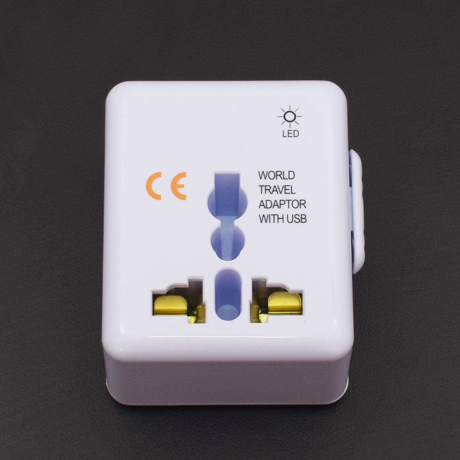 UNIVERSAL TRAVEL ADAPTOR WITH 1000mA TWO USB PORT - RS595