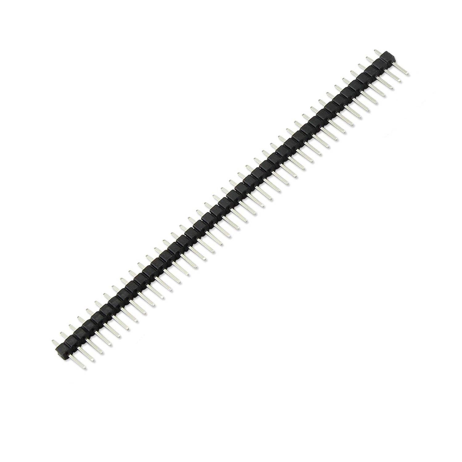1x40 Pin Male Header With 2.54mm Pitch 11.2mm Pin Length 40 Pins Male Header Breakaway PCB Connector (1x40, 11.2mm) Through Hole Male Header Connector - RK004