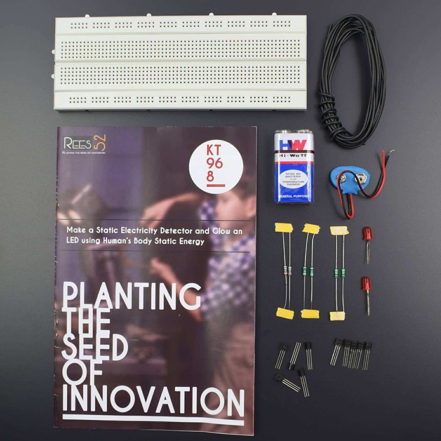 Make a Static Electricity Detector and Glow an led using human body’s Static Energy - KT968