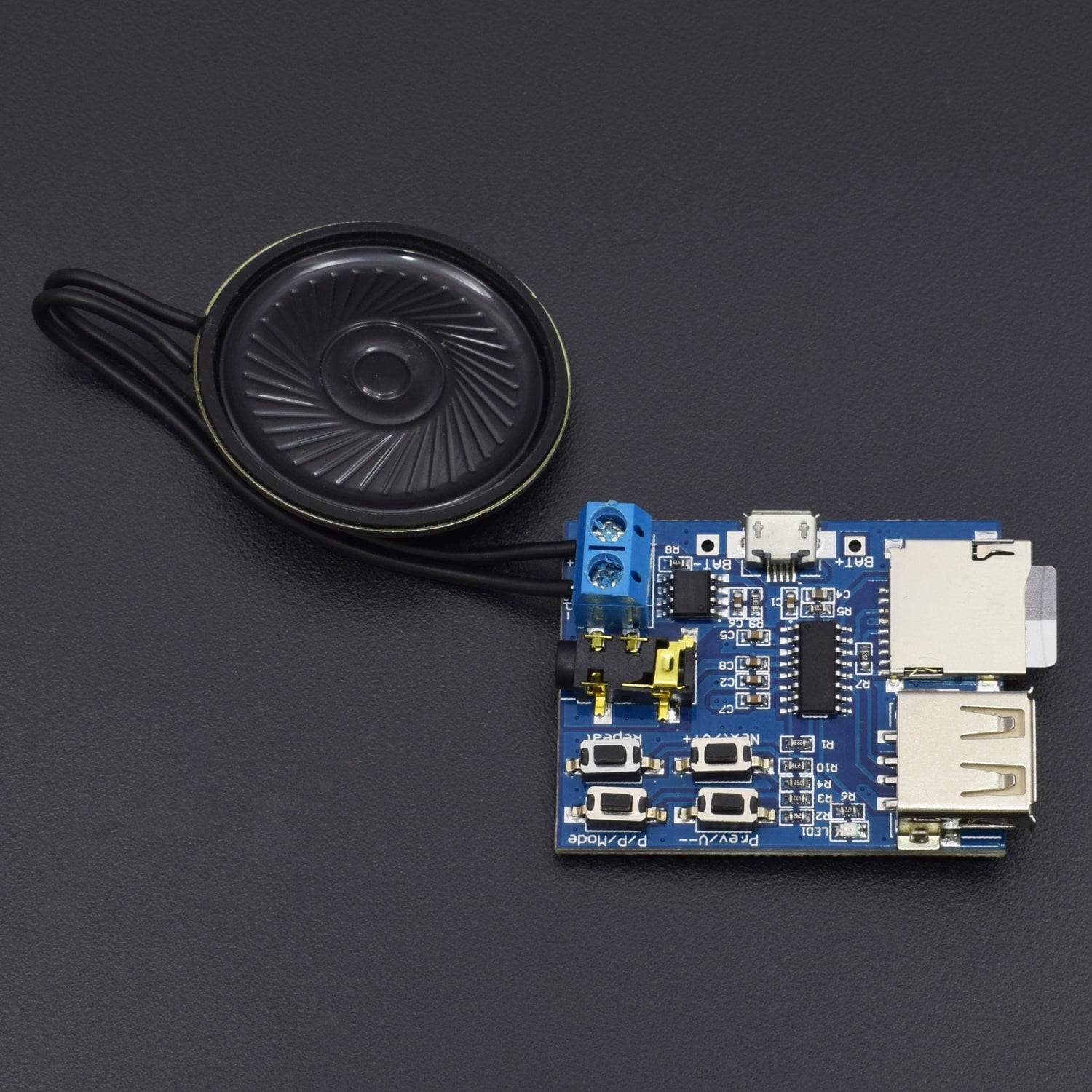Make a music player using MP3 format TF card using U disk decoding Audio player amplifier module - KT825