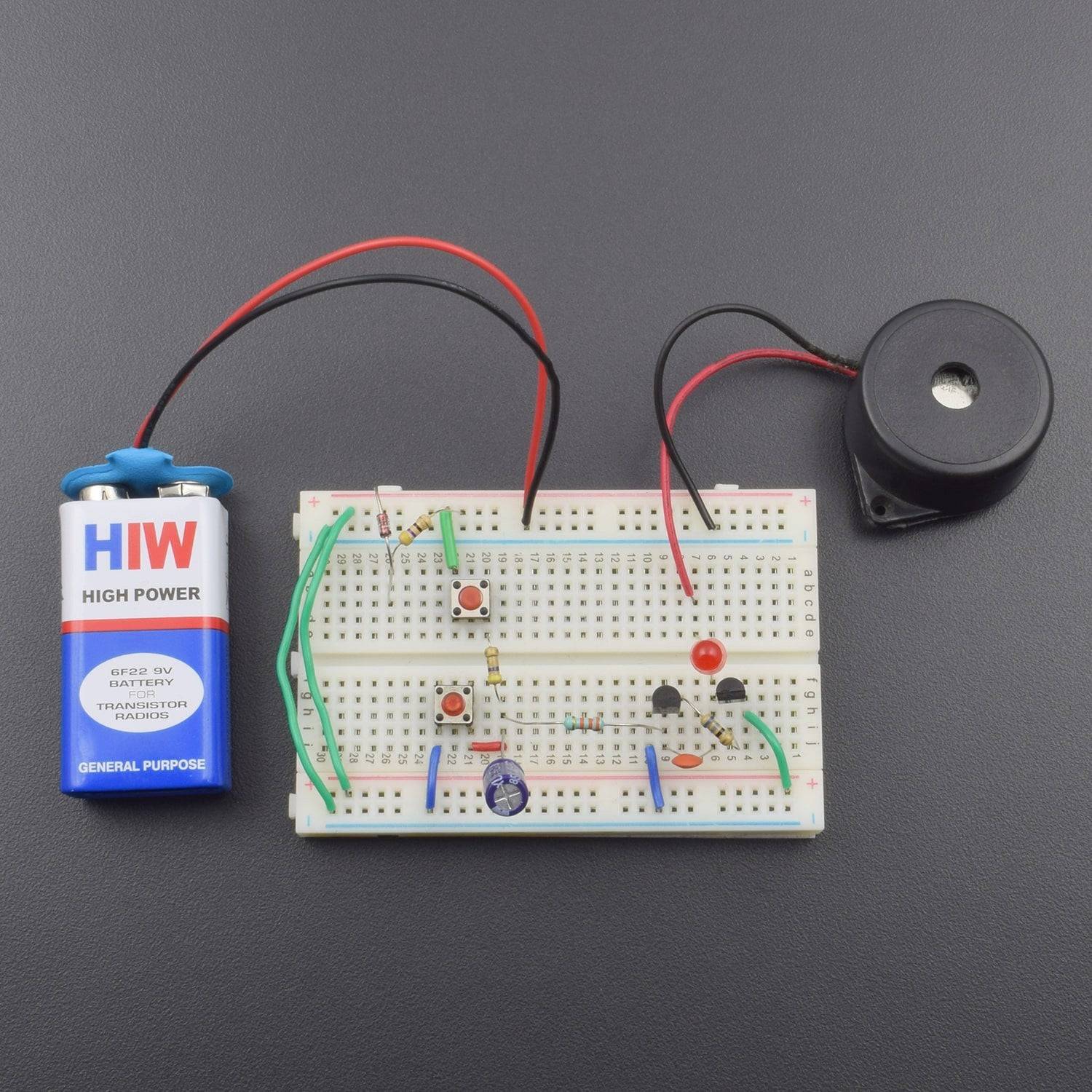 Make an Electronics Siren Circuit using 2 Transistors - KT952