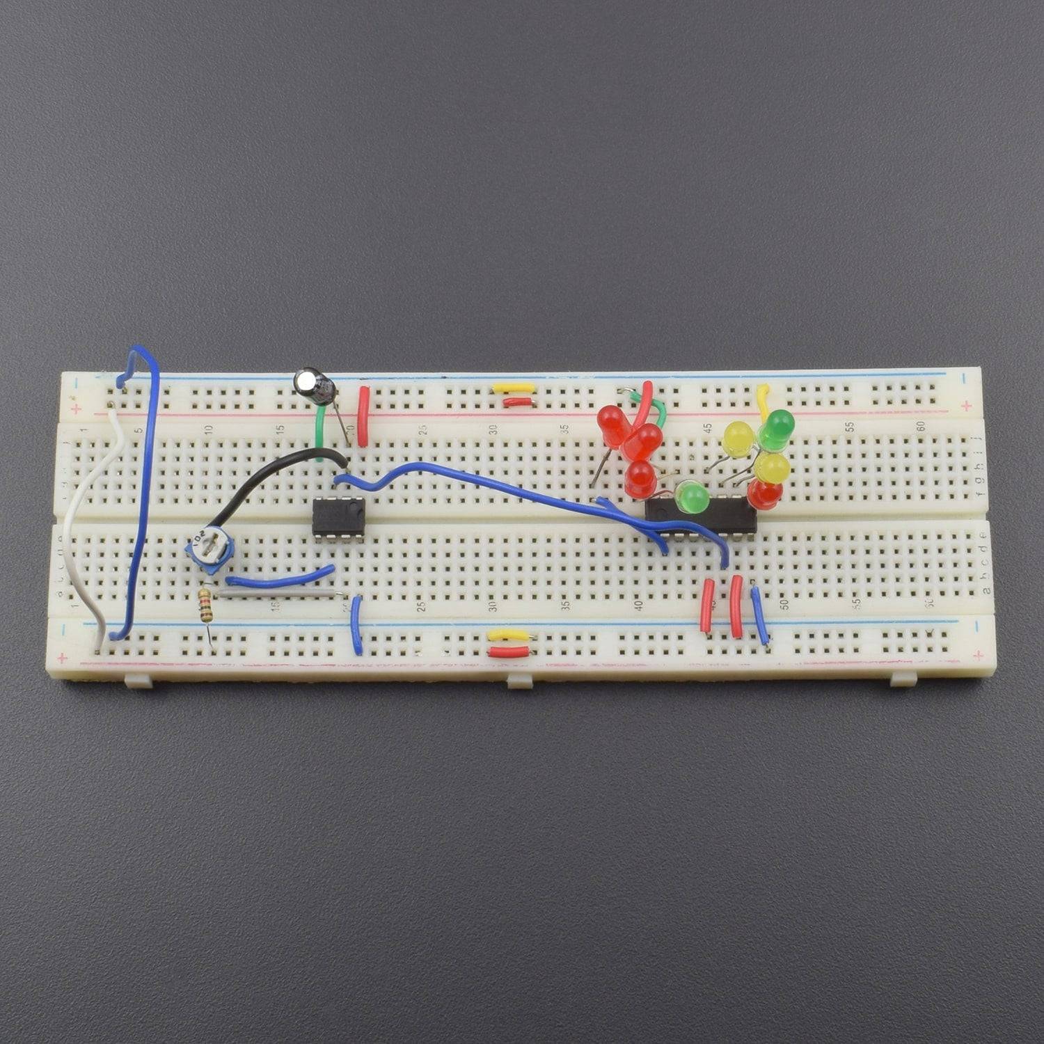 Glow LED’s in Blinking Pattern using NE555 Timer IC and CD4017 IC - KT950