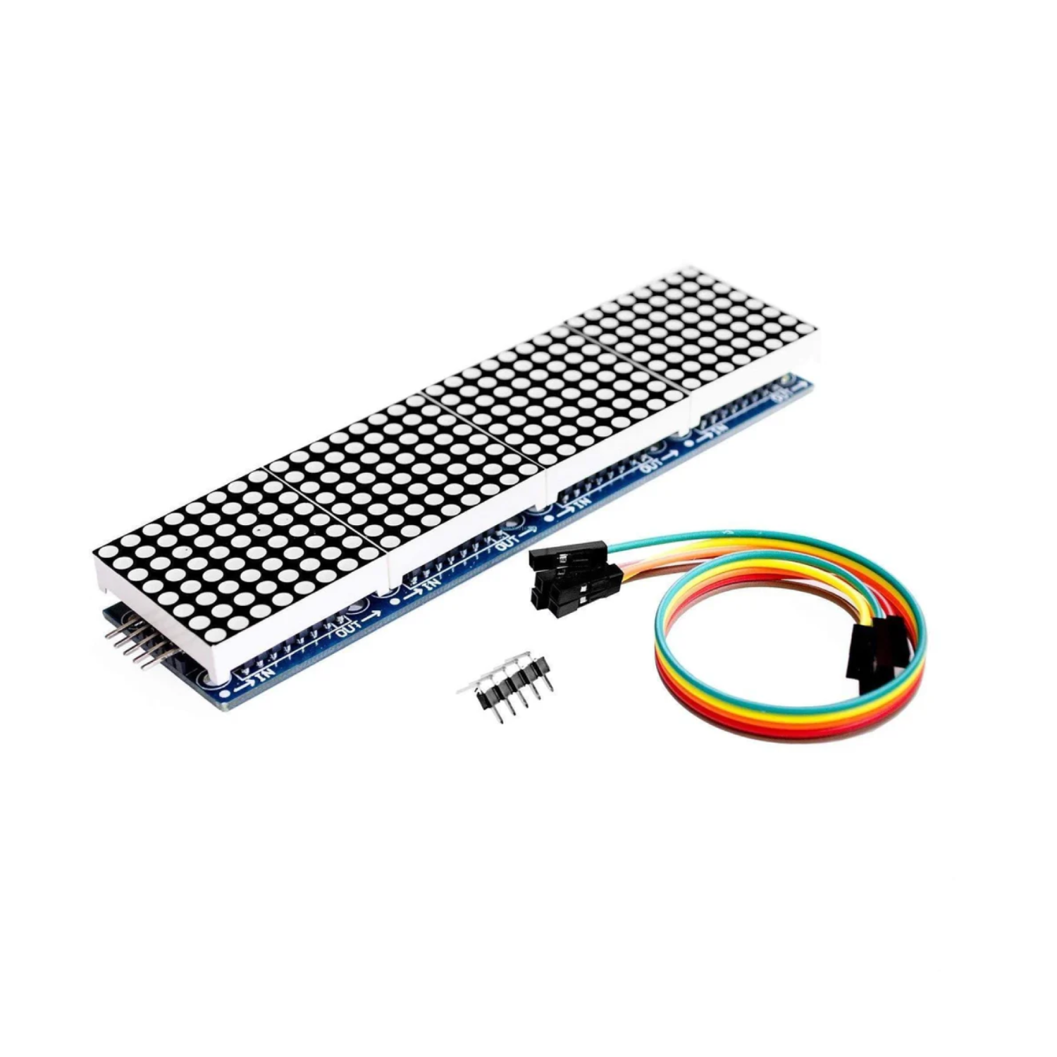 MAX7219 4-in-1 8x32 LED Dot Matrix Display Module For Arduino, ESP32, Raspberry Pi And DIY Projects - RS237