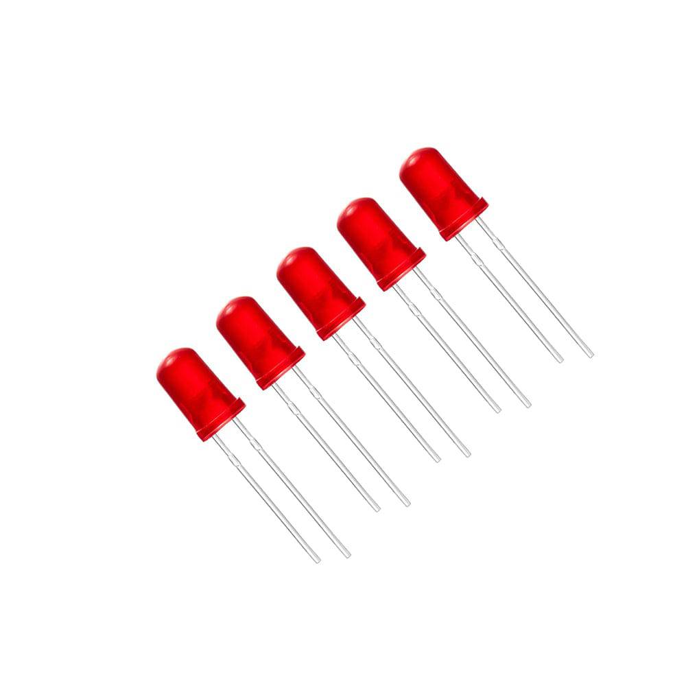 5mm Red LED – Bright Light Emitting Diode for Arduino, Raspberry Pi, DIY Electronics & Indicator Projects | Buy Online in India - (Pack of 5)