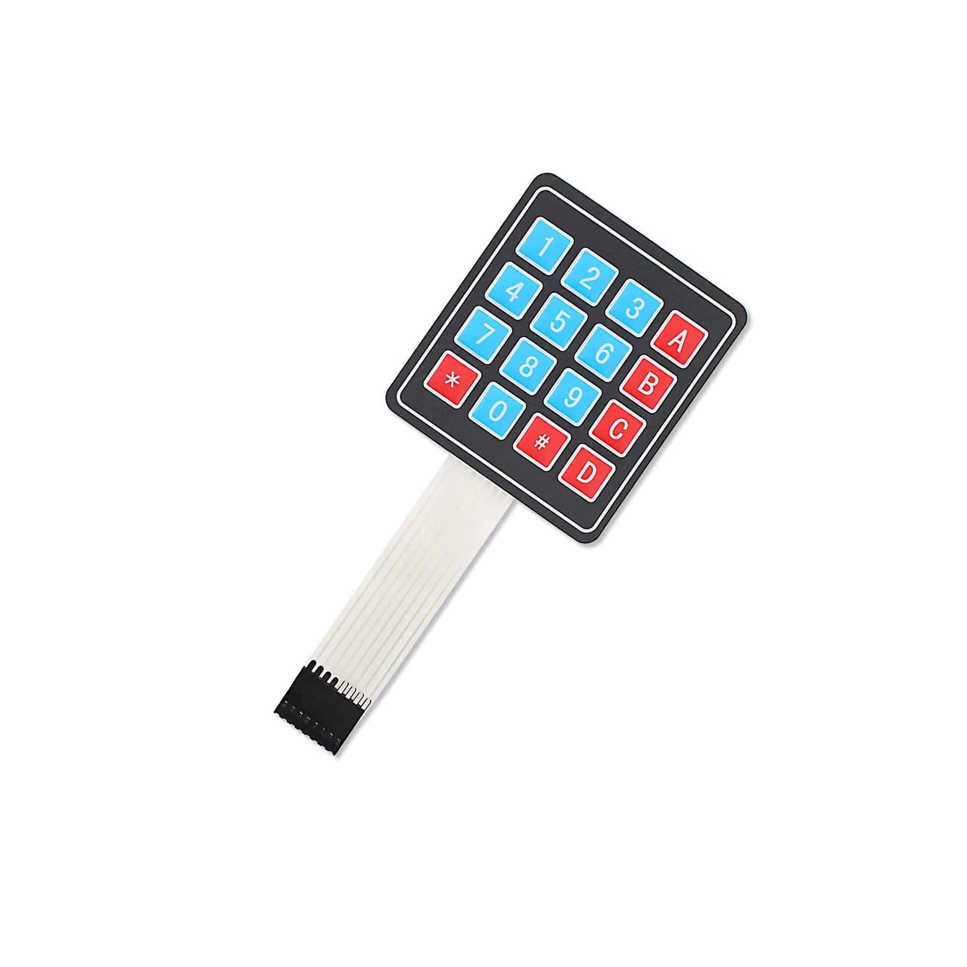 4x4 Matrix Membrane Keypad Module 16-Key Keyboard Switch For Arduino, ESP32, Raspberry Pi & Robotics Projects - AA084