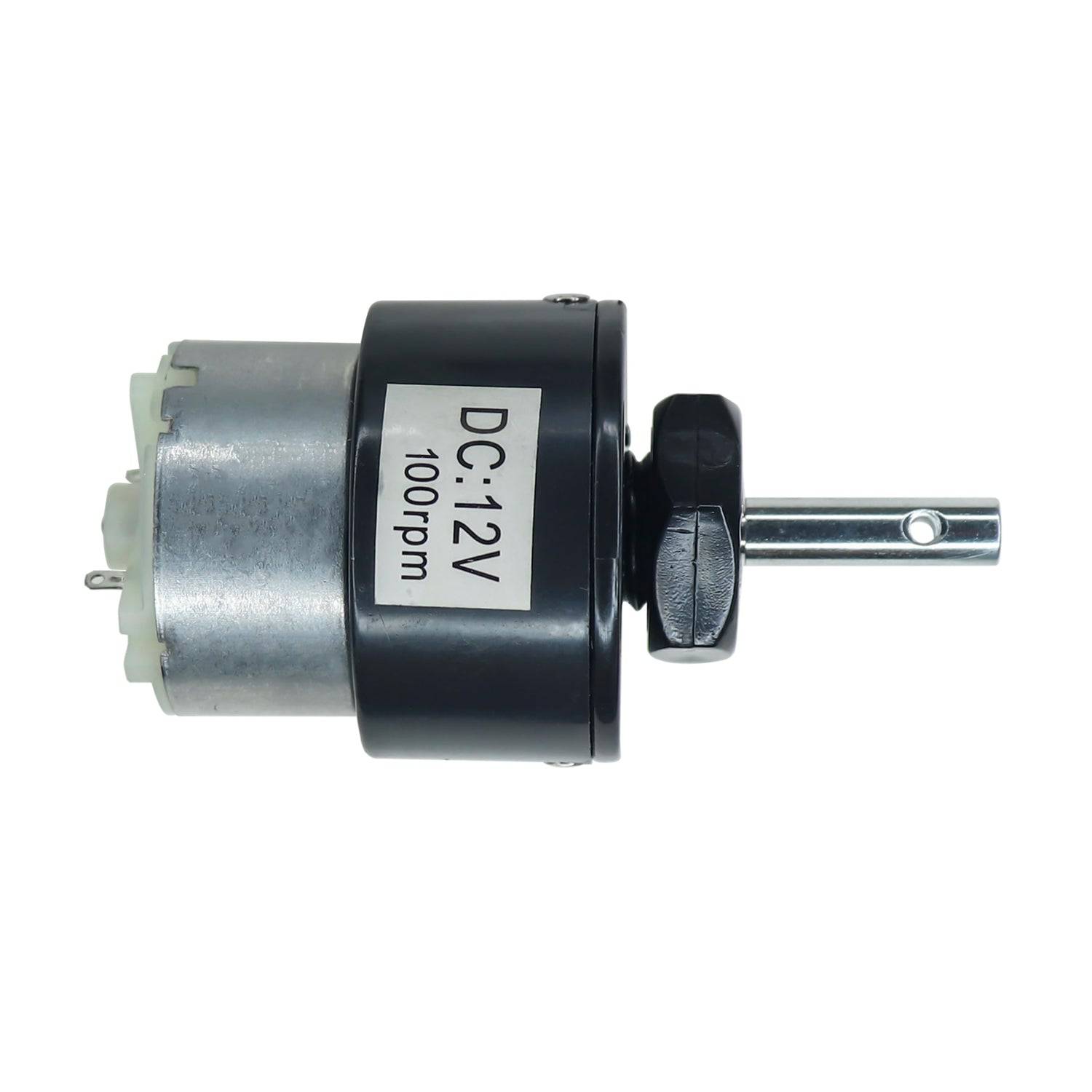 100 RPM Geared Motor (12V DC) – High Torque, Center Shaft / Double Shaft Options - MR003