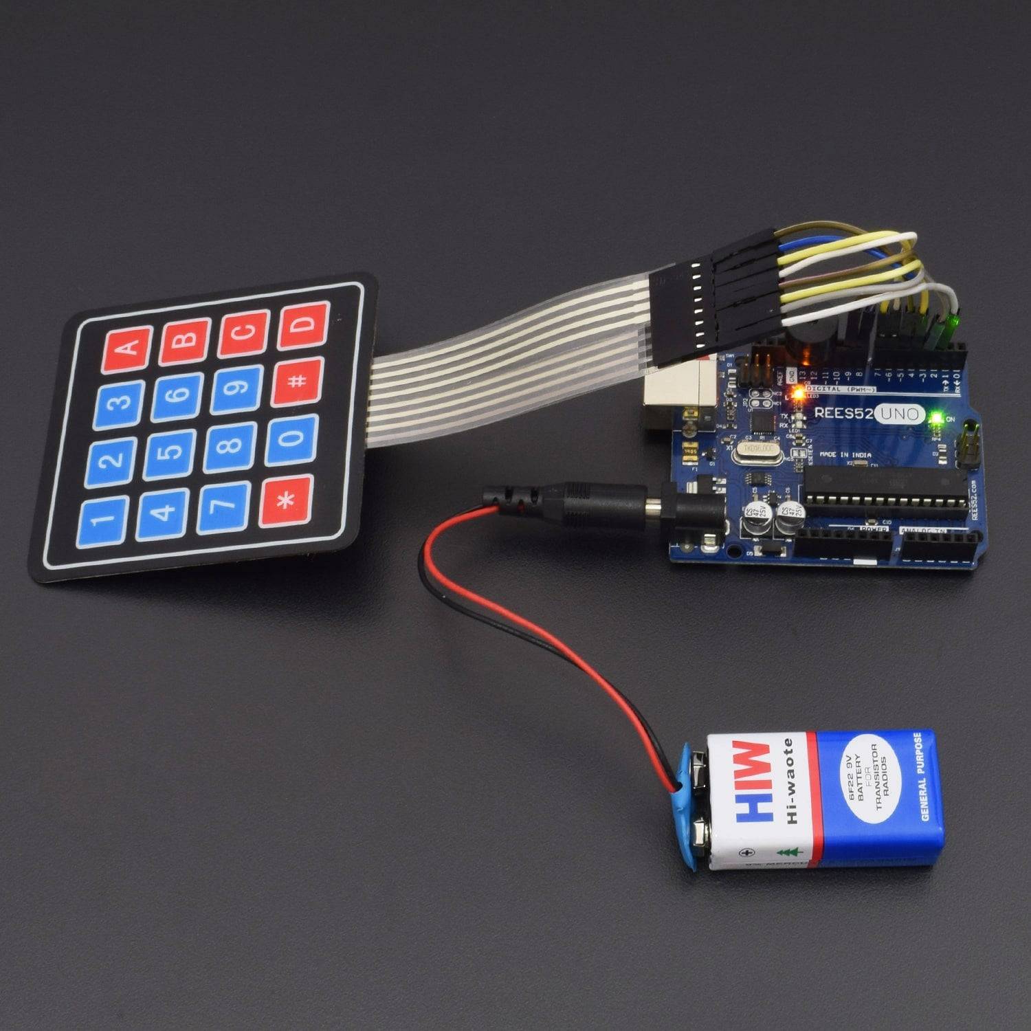 Make a piano with the help of a buzzer and 4*4 keypad membrane interfacing with Arduino uno - KT784