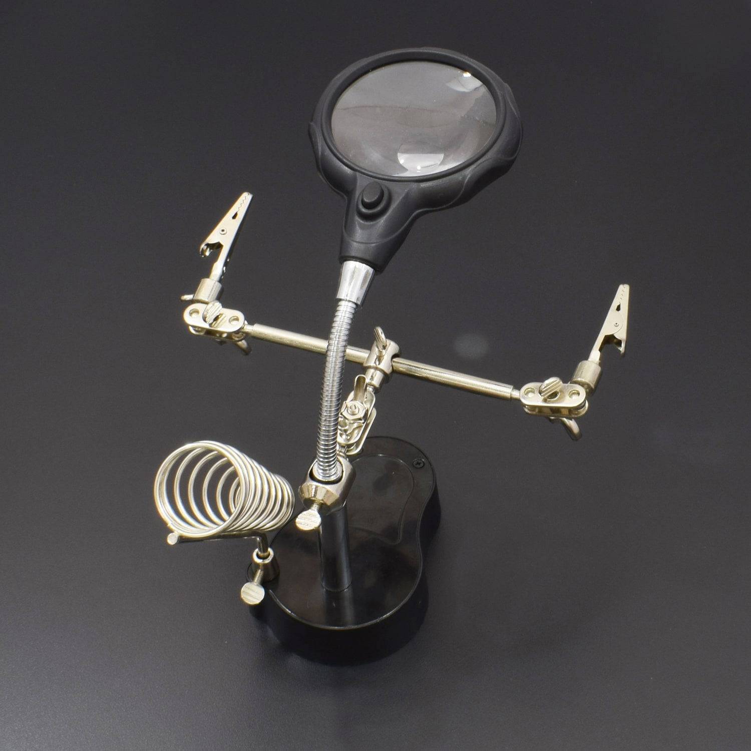 3 In 1 Auxiliary Magnifier Auxiliary Clip Magnifier Soldering Iron Soldering Stand Holder Station Repair Tool - RS870