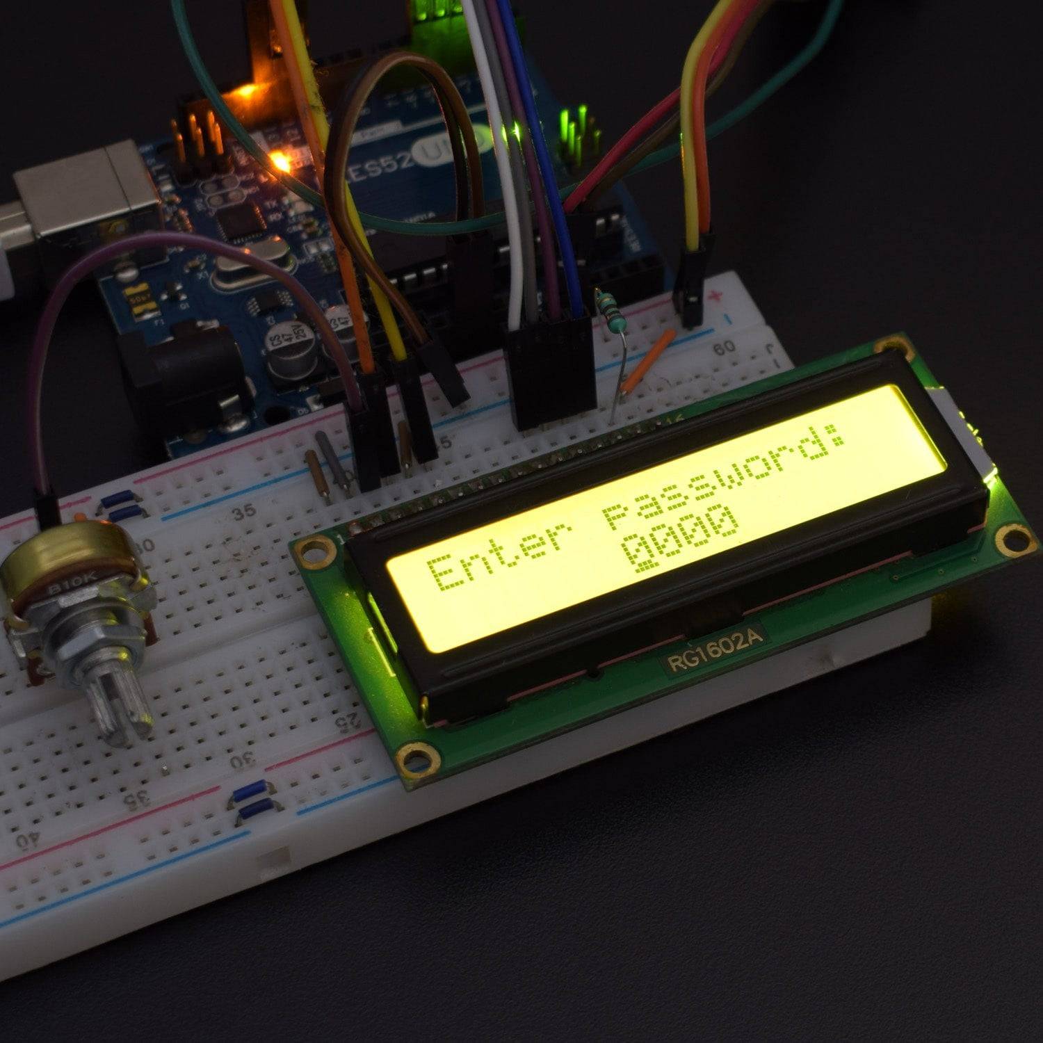 Access a 4 digit Passcode using joystick module and display the code on 16*2 Lcd interfacing with Arduino uno - KT986