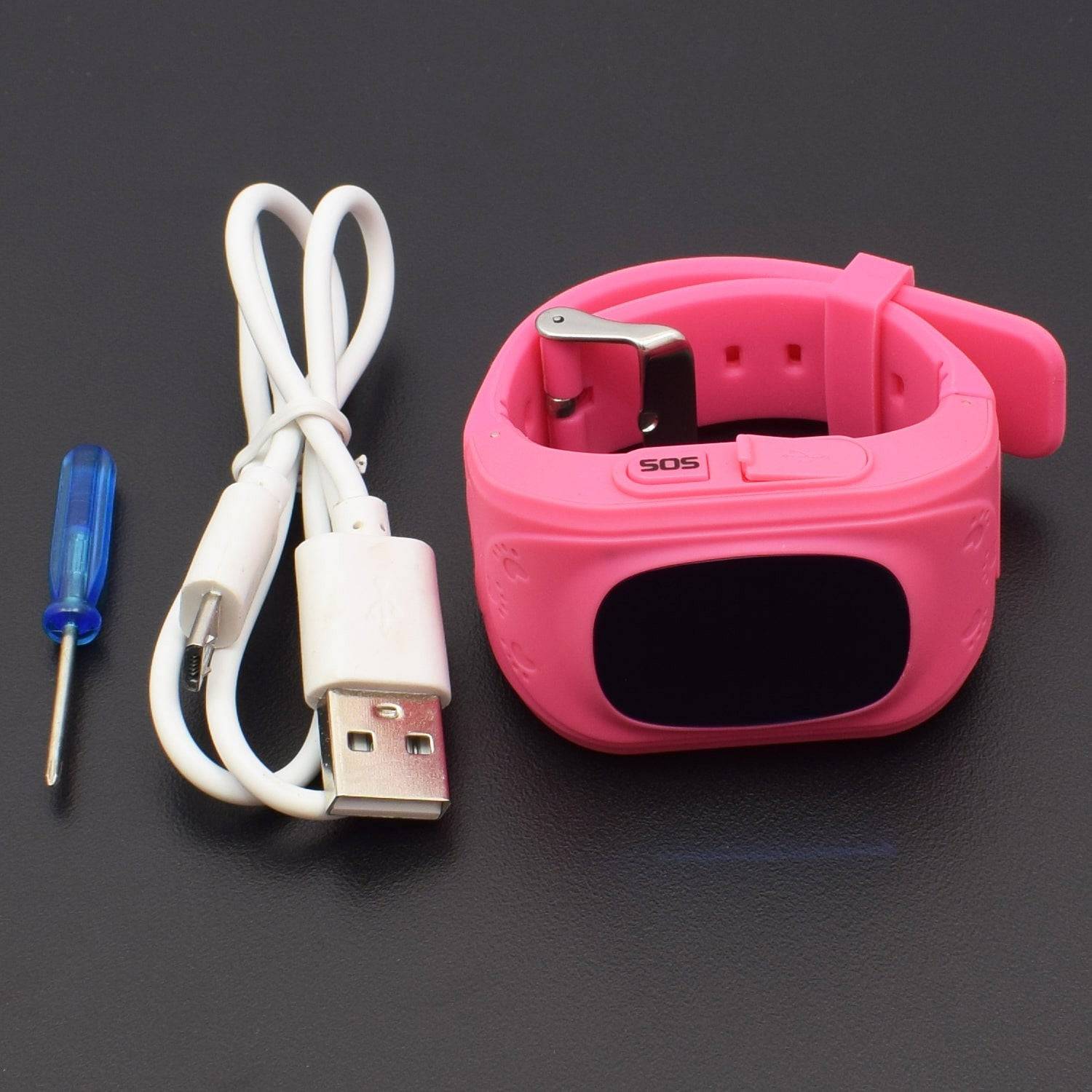 Q50 GPS Tracker Watch Children SOS Smart Watch For Kid Safe Anti-Lost Monitor (Pink) - RS491