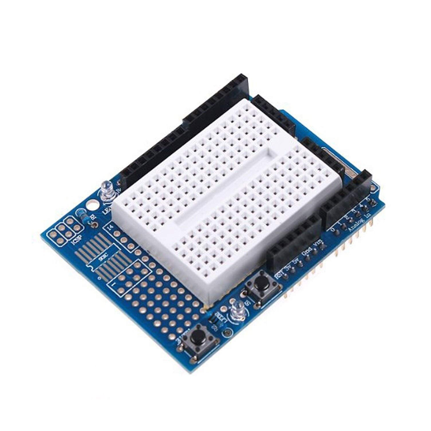Arduino UNO Prototype Shield with Mini Breadboard – Protoshield Expansion Board Module for Arduino UNO R3 | Made in India by REES52 - AR024