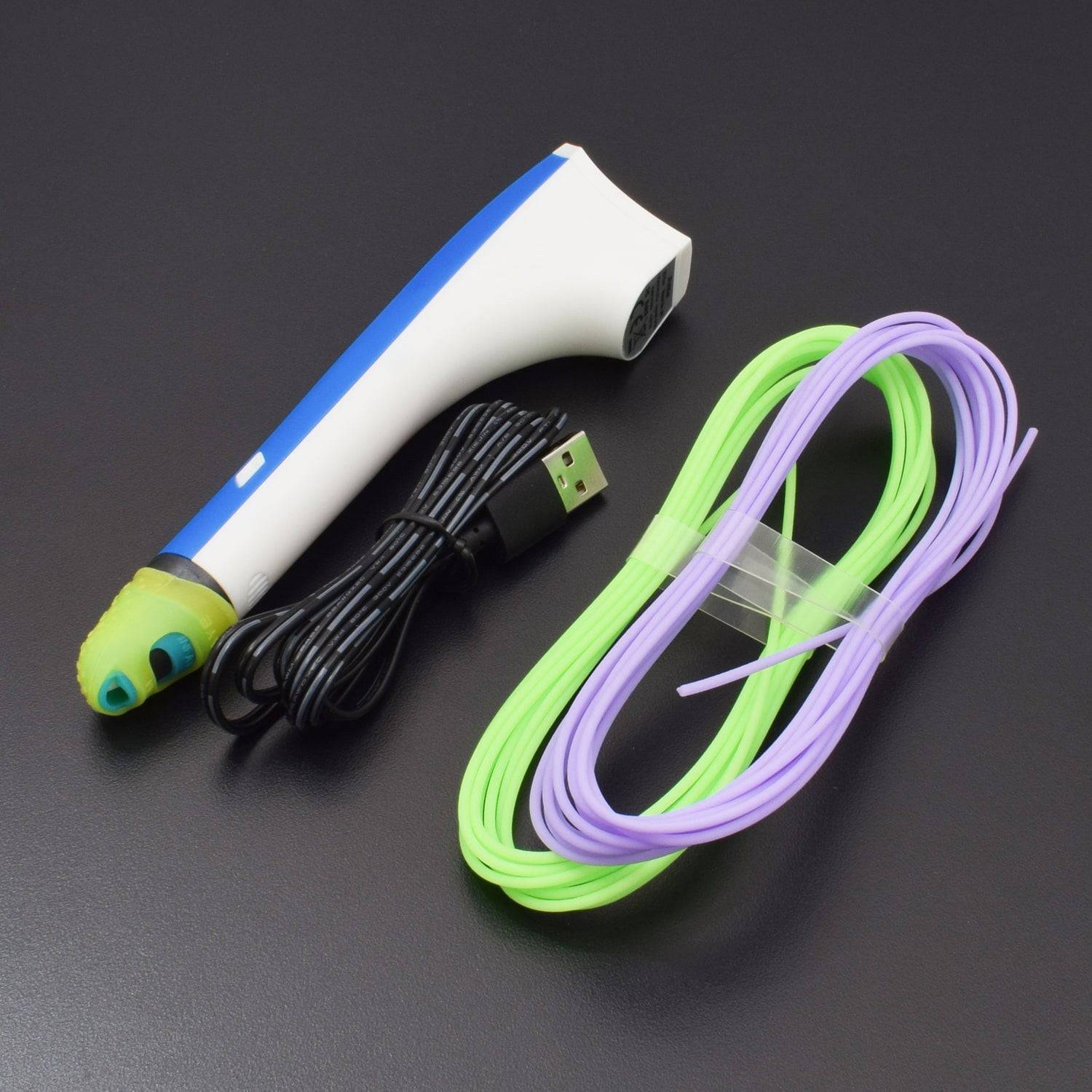 3D Drawing Pen, M1 Adults Kids, 3D Printer Pen - USB Power, 2PCS Filament Refills, PLA and PCL Compatible - Blue - RS856