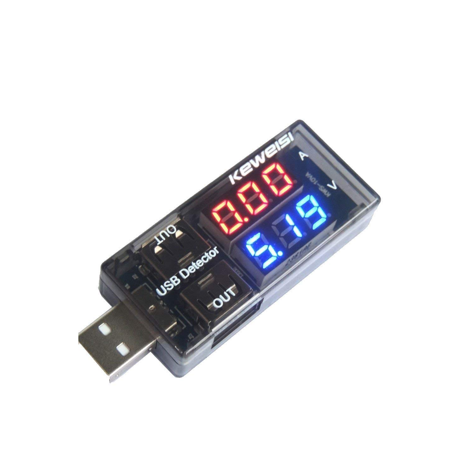USB Current Voltage Ammeter Tester Charging Detector Battery Tester Volt Meter Ammeter - RS1192