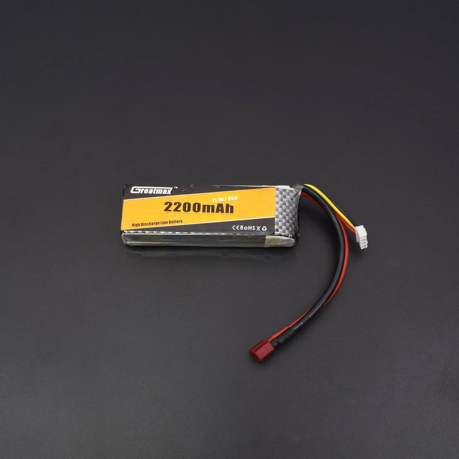 11.1V 2200mAh LiPo Battery 11.1V 2200mAh 3S Cell LiPo Battery Pack w/ Deans T-Plug Connector Plug - RS478