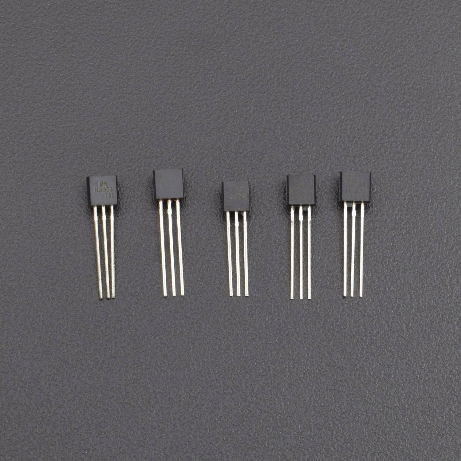 Assorted transistors combo BC547 BC557 2N2222 2N3904 2N3906 NPN PNP 20 pieces each - RS757