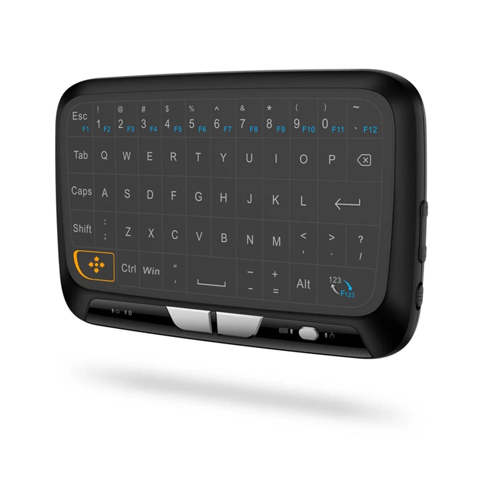 H18 2.4GHz Mini Keyboard H18 2.4GHz Mini Wireless Air Mouse QWERTY Keyboard with Touchpad / Vibration for PC, TV - Black - RS710