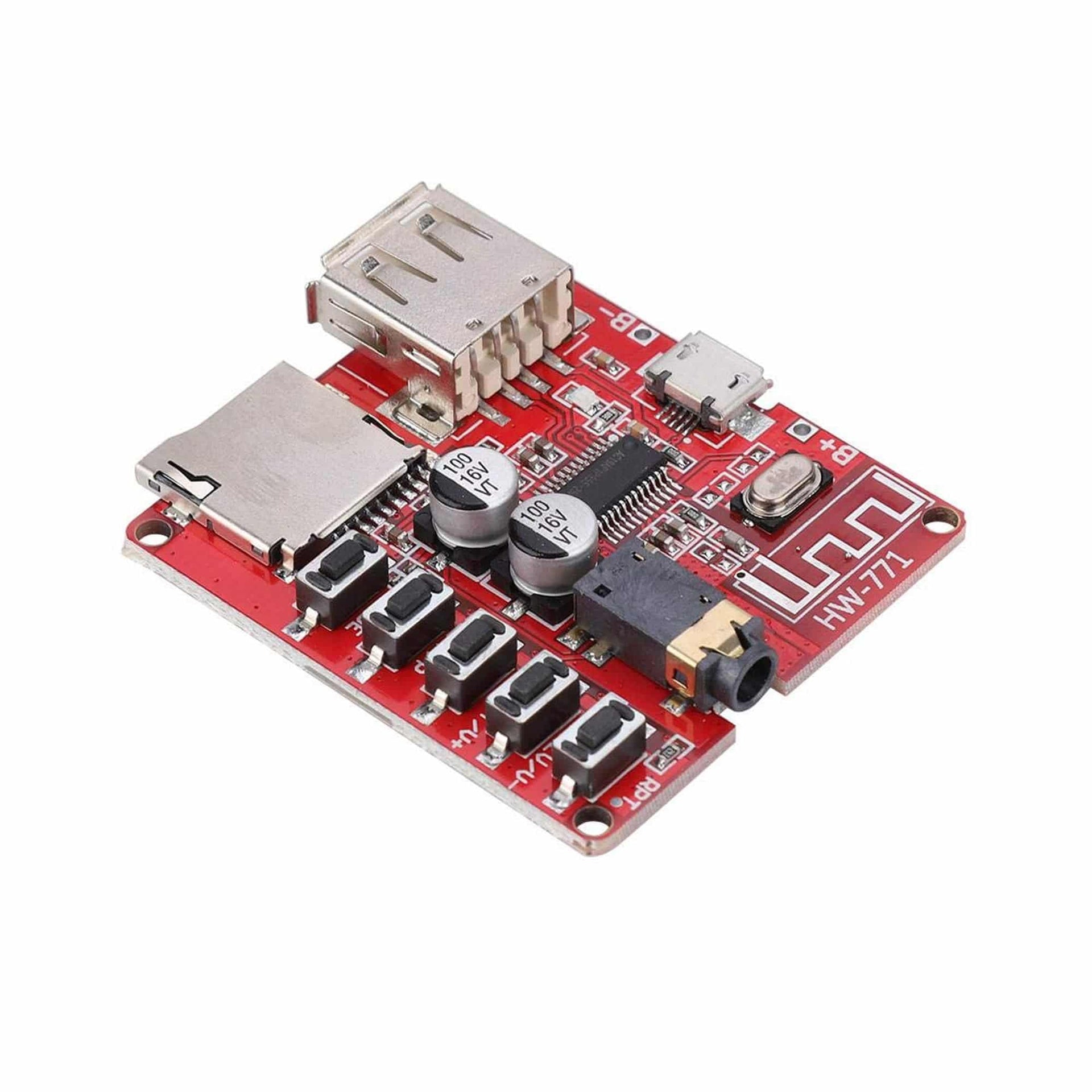 MP3 Decoder Board MP3 Bluetooth 4.1 Decoder Board Car Bluetooth 4.1 MP3 WAV Decoding Board Speaker Amplifier Audio Receiver Module Support USB/TF/U-Disk - RS1163